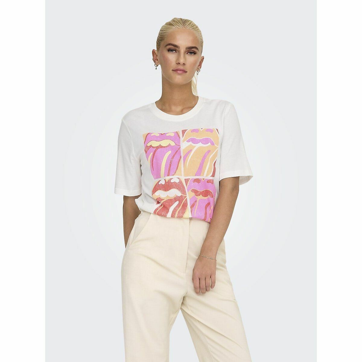 Short Sleeve T-Shirt white, ONLY