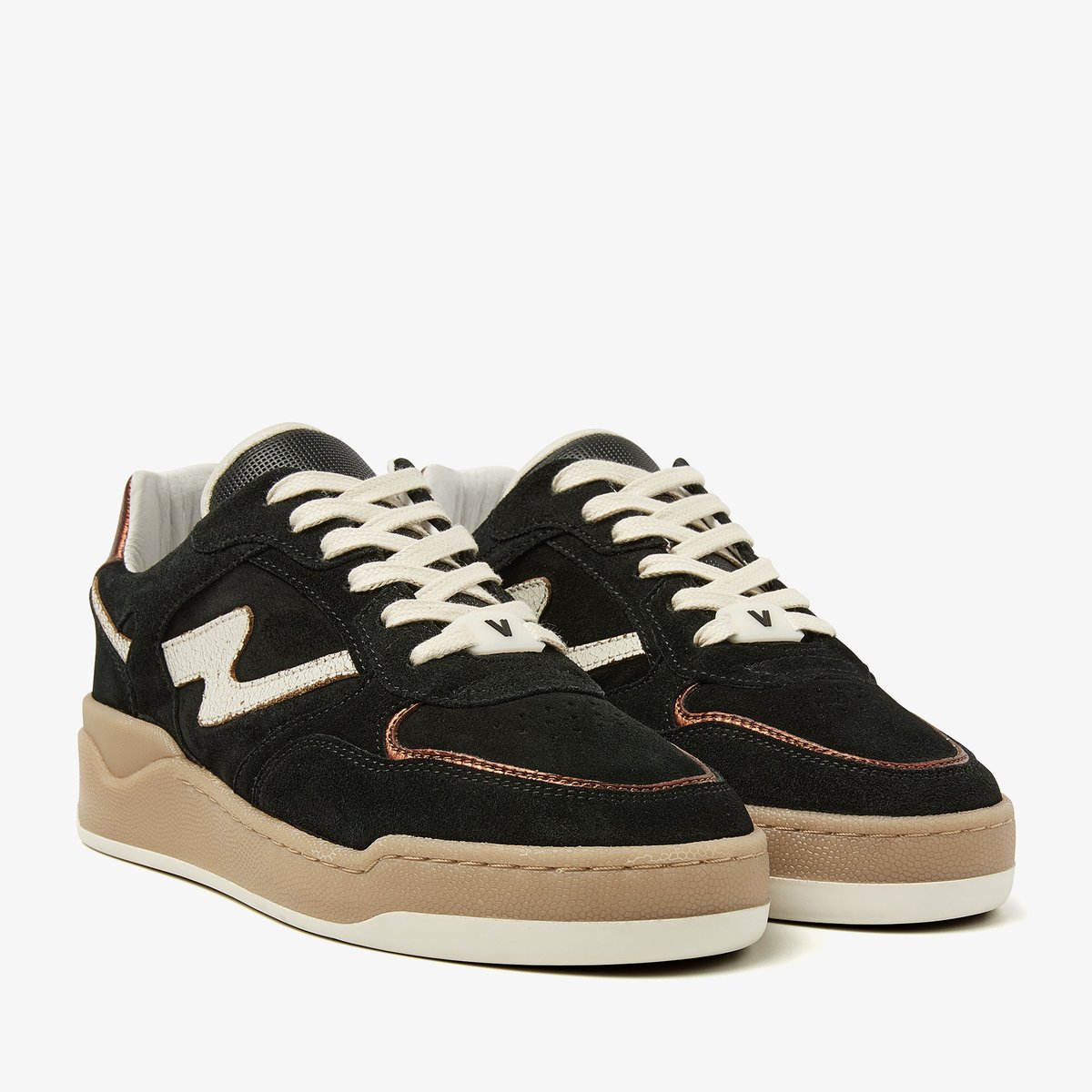 Baskets en daim SAM LEVI noir, VIA VAI