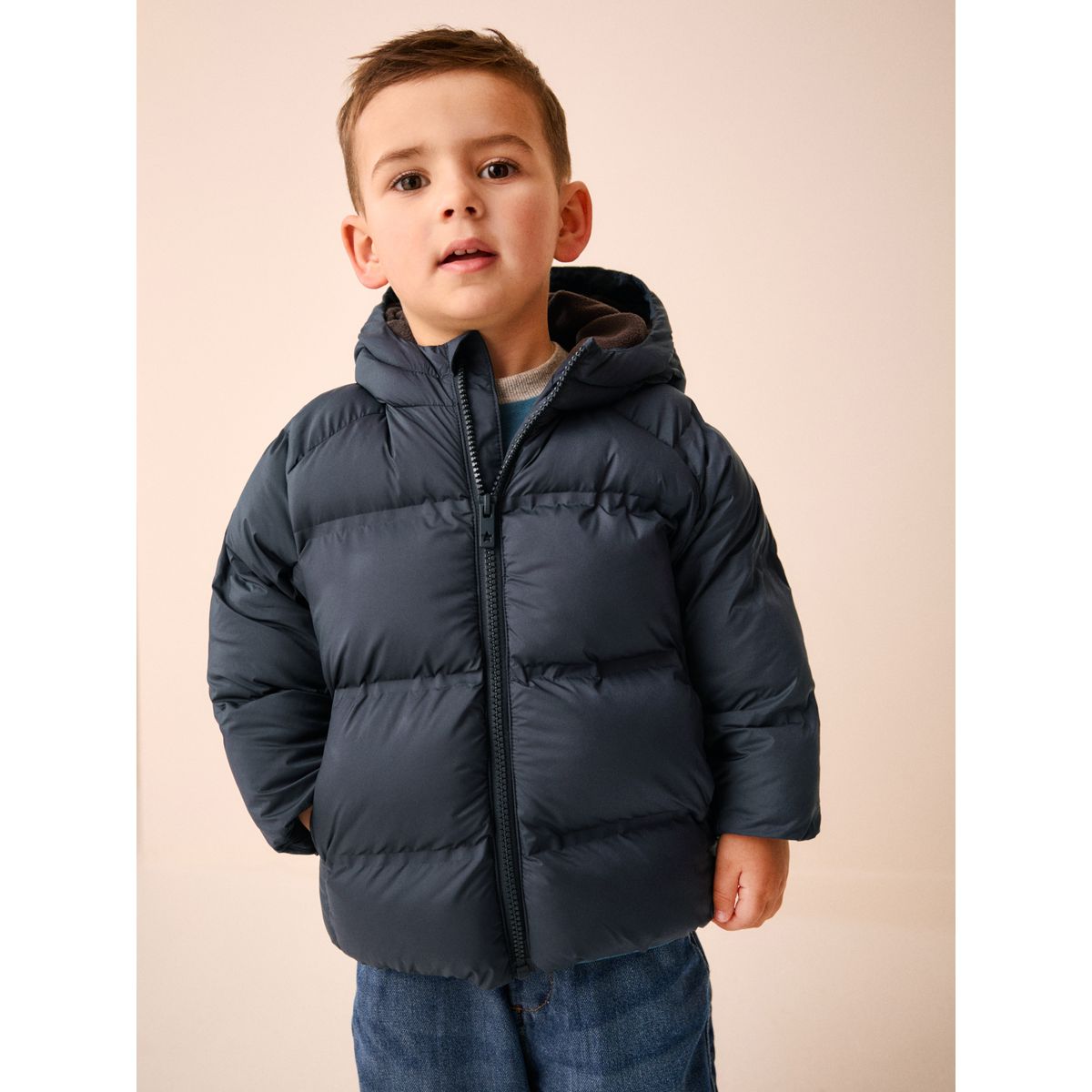 Manteau matelassé bleu marine, NEXT