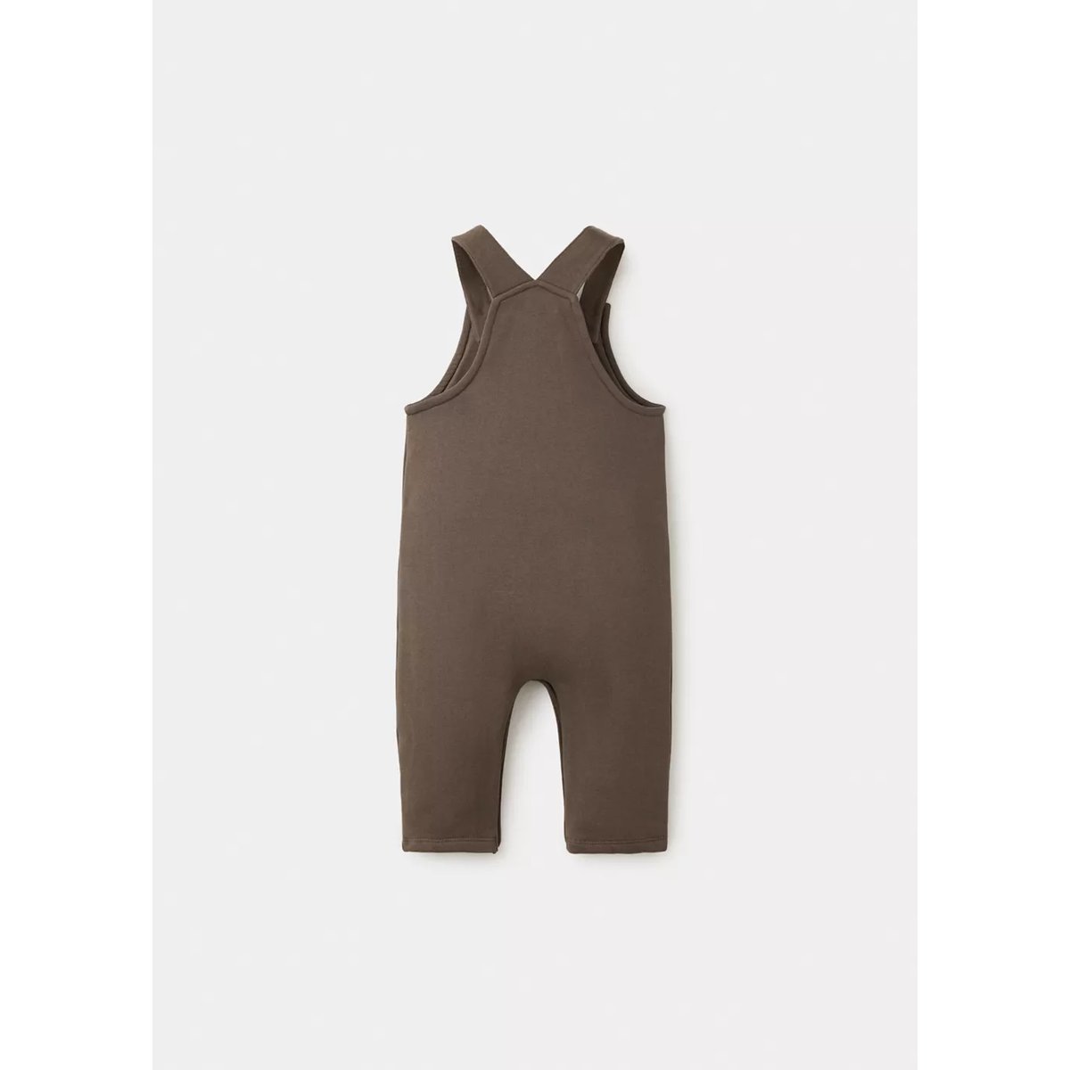 Salopette en coton à poche chocolat, MANGO BABY