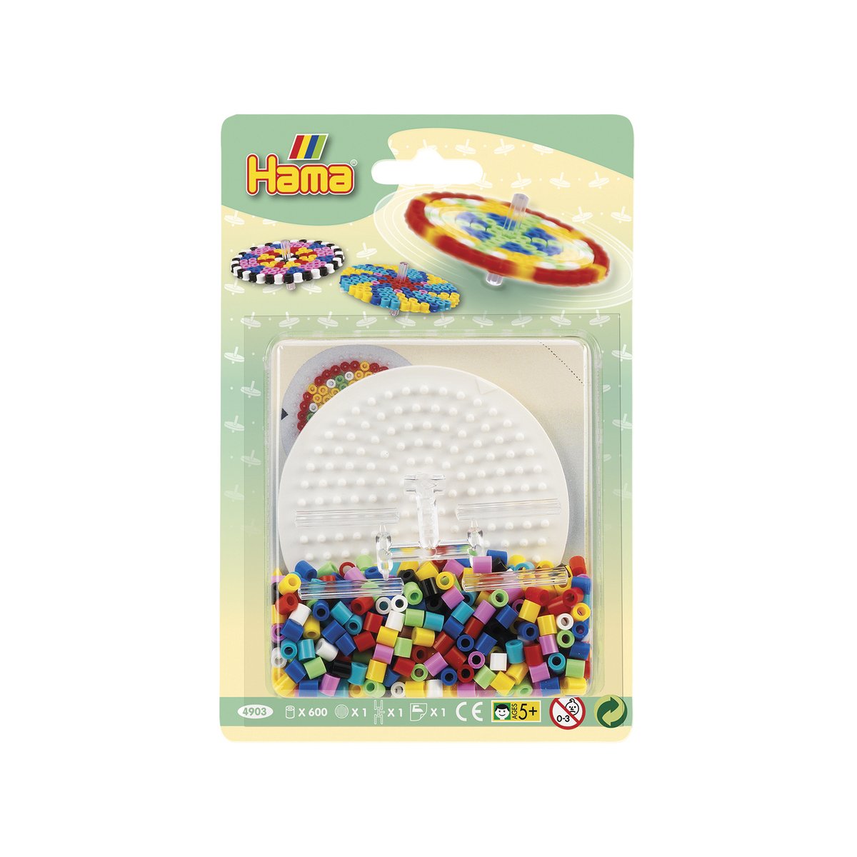 Perles a repasser - kit toupie couleur unique, HAMA