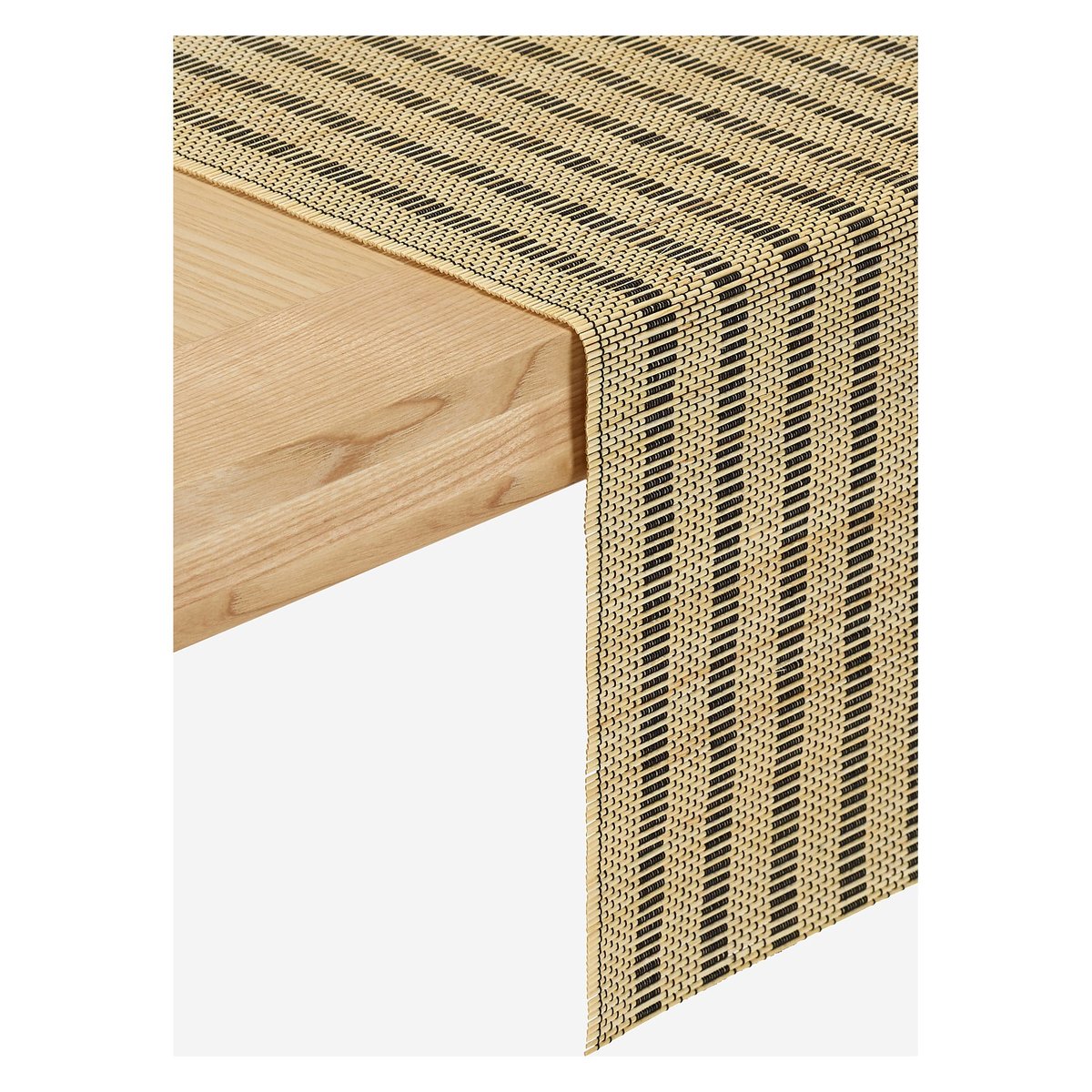 Lot de 2 travers de table en bambou LUCE noir, naturel foncé, naturel clair, HABITAT
