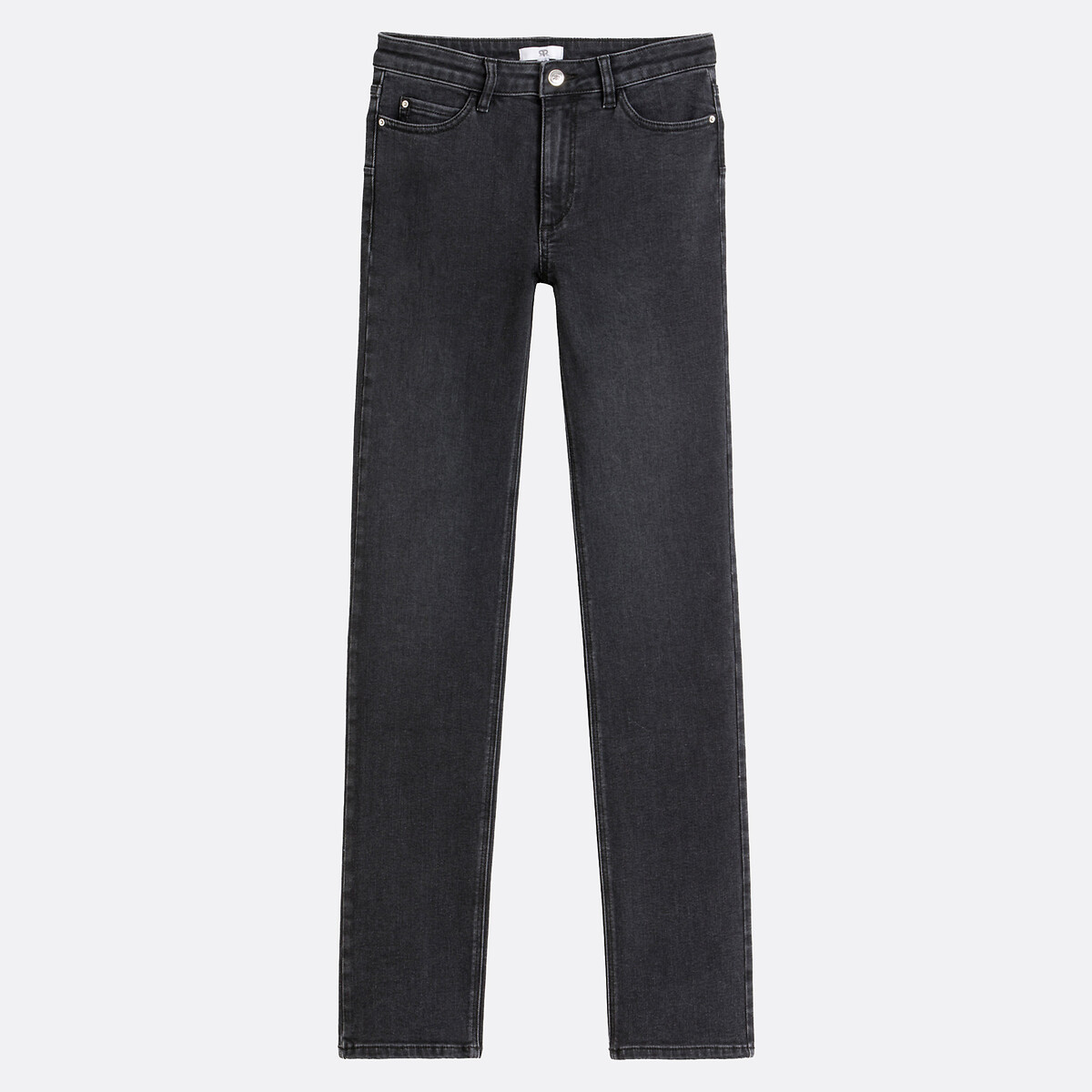 Straight Push-Up Jeans For Maximum Comfort brushed black, LA REDOUTE COLLECTIONS
