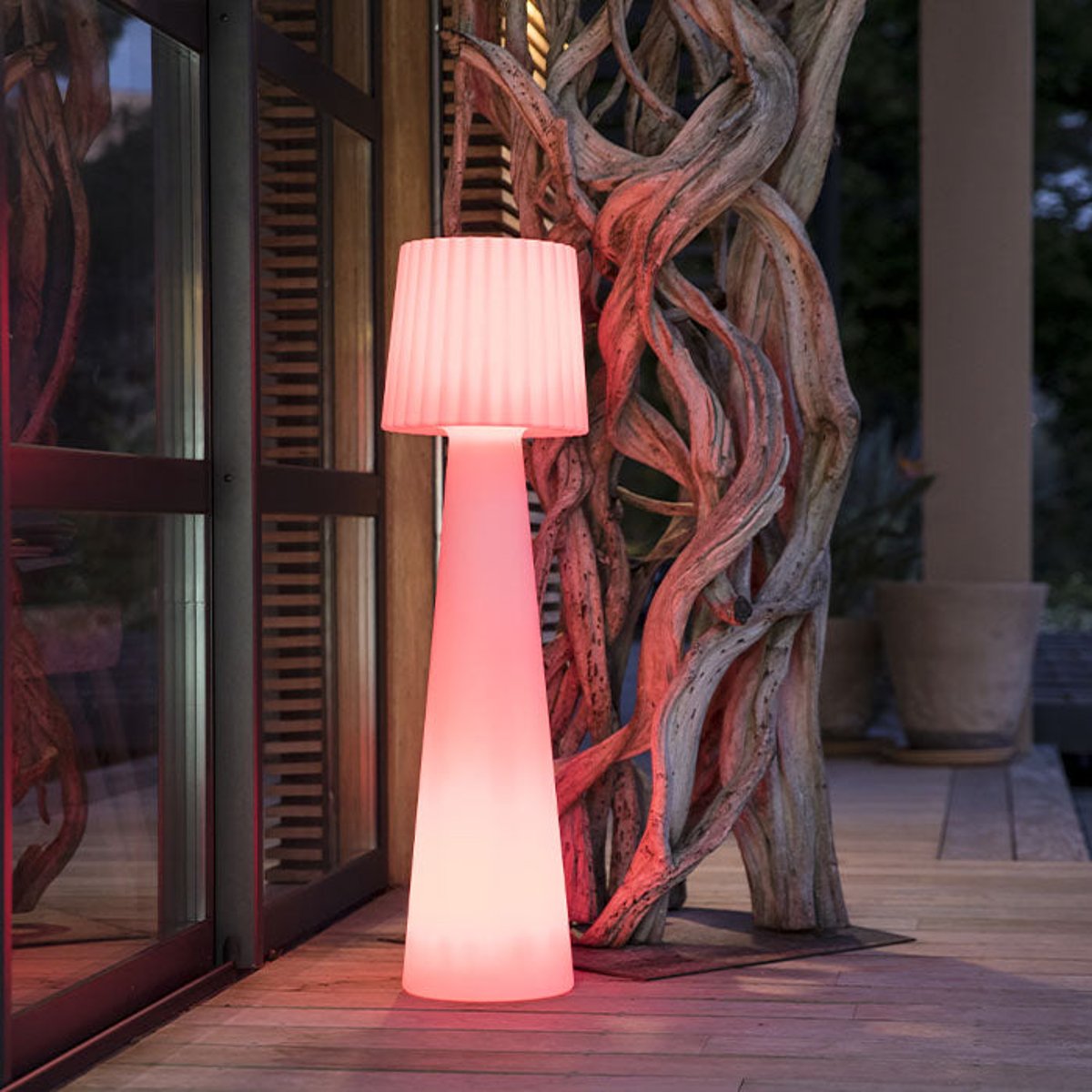 Lampadaire solaire LADY blanc, LUMISKY