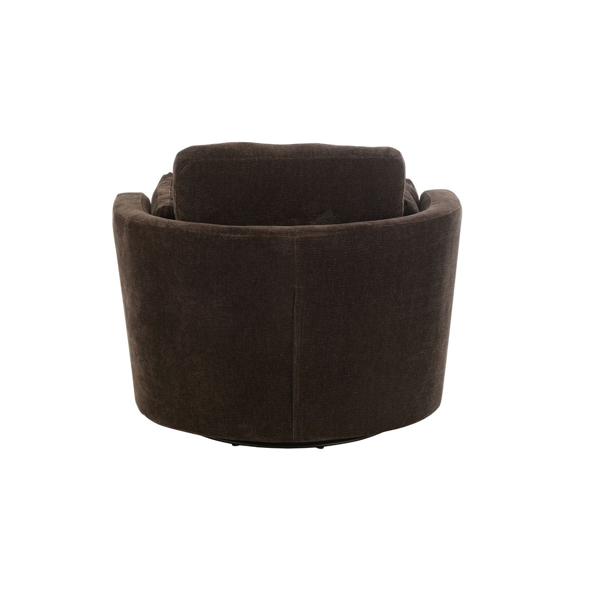 Fauteuil pivotant à 360° en velours texturé - ANGEL marron, HELLIN, DEPUIS 1862