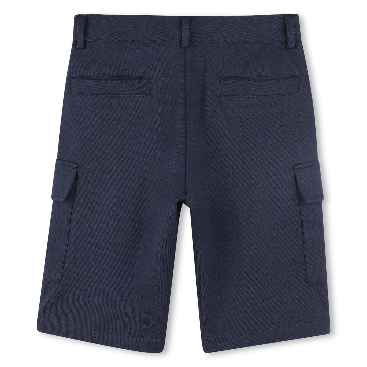Bermuda tinta unita con tasche bleu cargo, BOSS KIDSWEAR