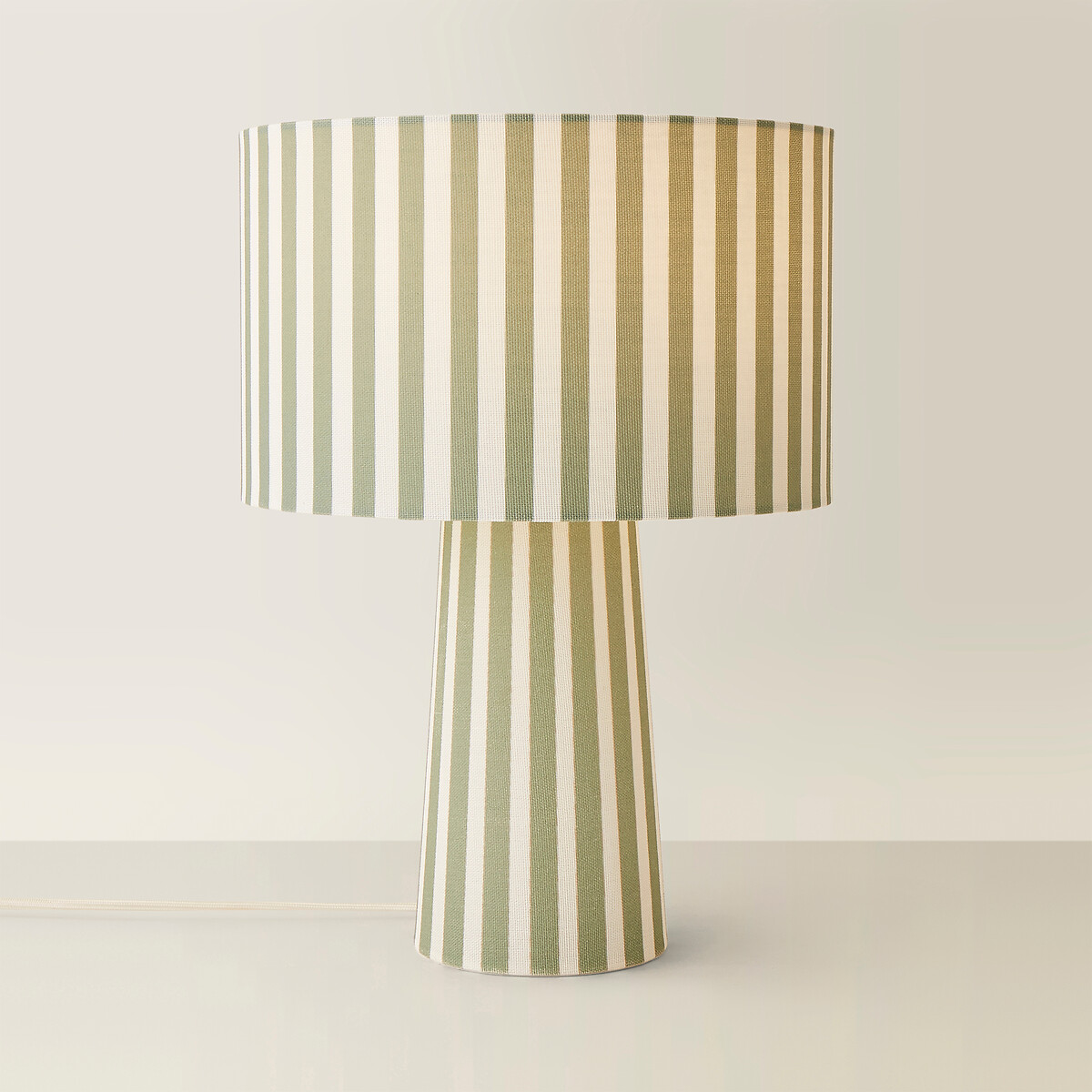 Taylor Stripe Fabric Table Lamp green, ÉDITÉ