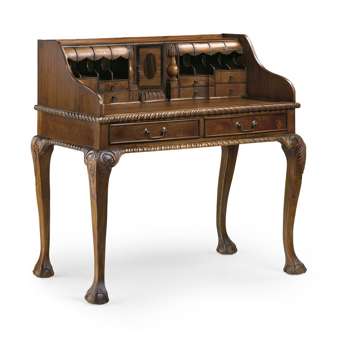 Bureau 10 tiroirs bronze - HELVINIA marron, DECORATION D’AUTREFOIS