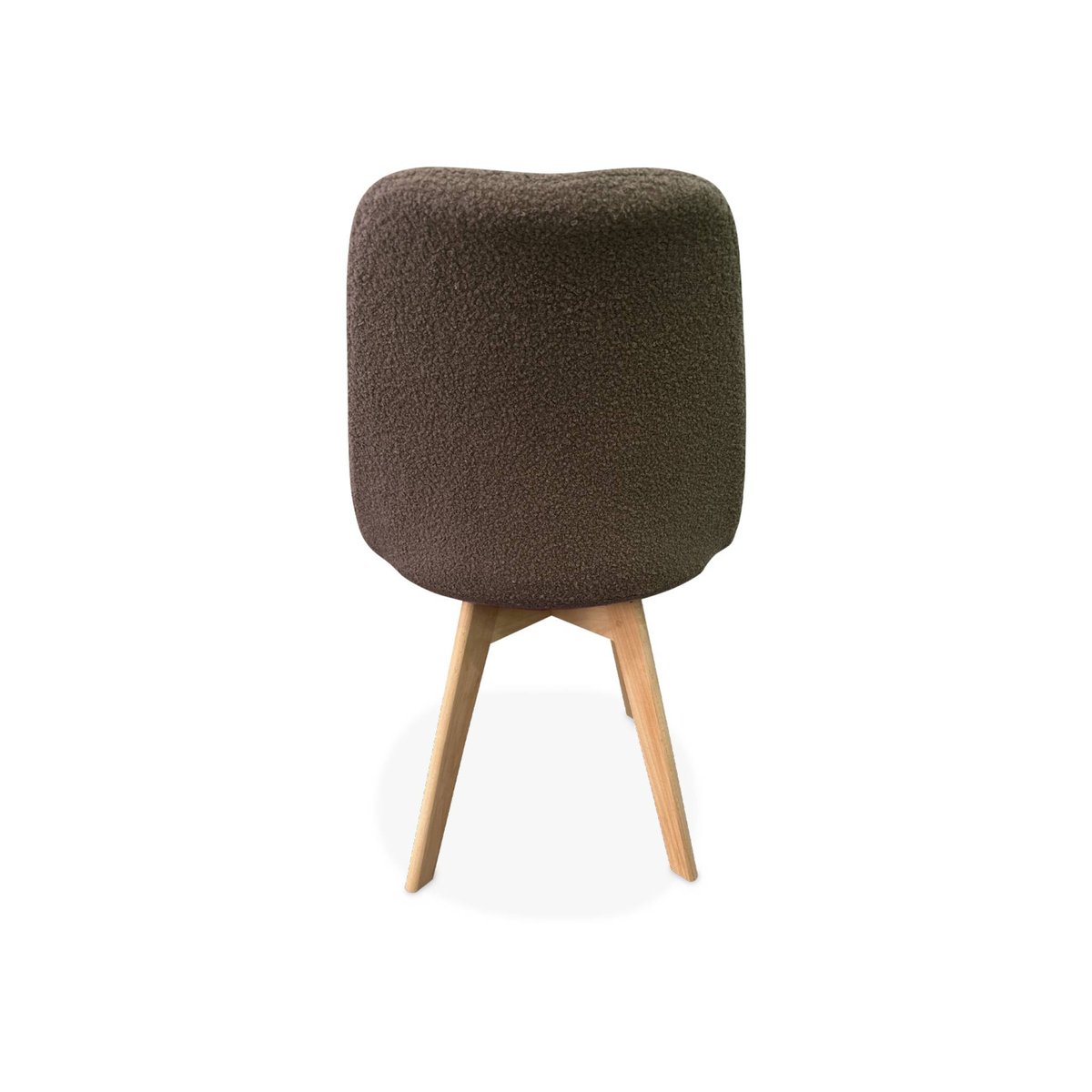 Chaise scandinave bois de hêtre et bouclette (lot de 4) NILS taupe, SWEEEK