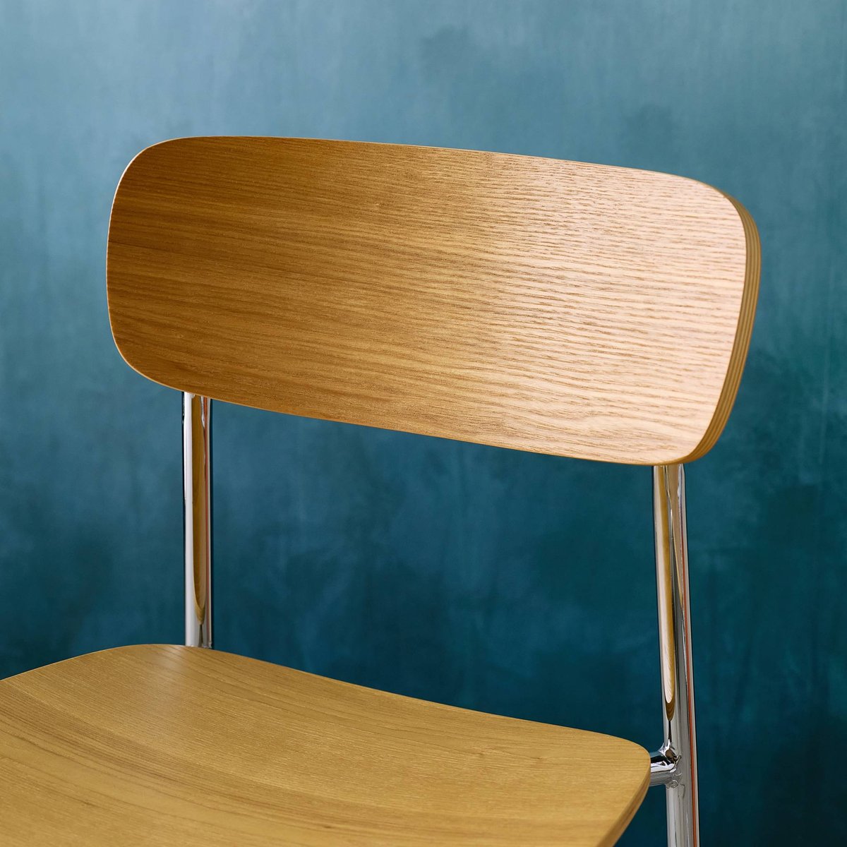 Tabouret de bar vintage métal et contreplaqué 66cm (lot de 2) TOBY beige, SWEEEK