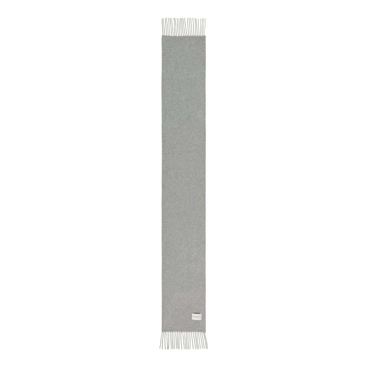 Écharpe en laine tissée avec de longues franges gris, MARC O'POLO