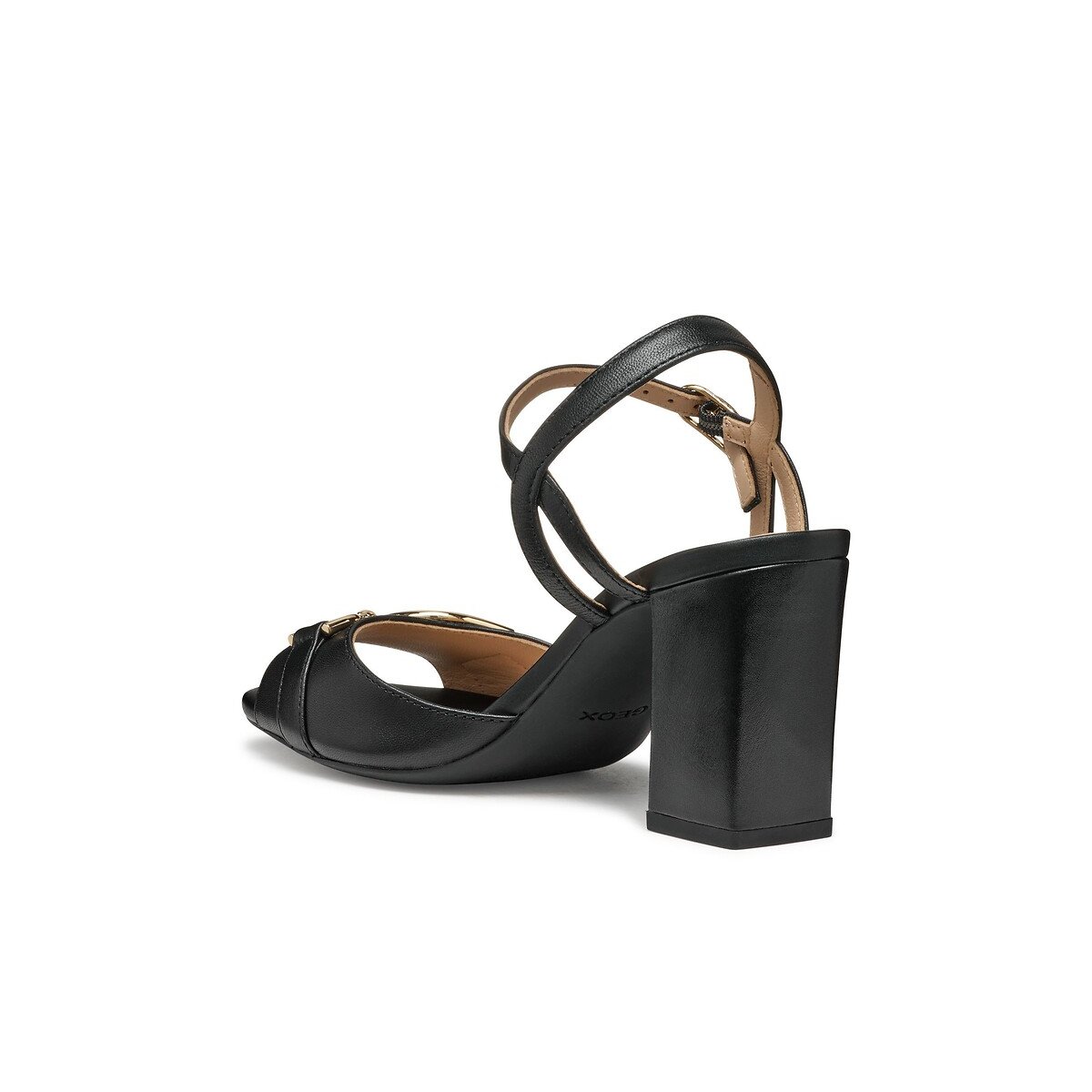New Eraklia 80 Leather Sandals with Heel black, GEOX
