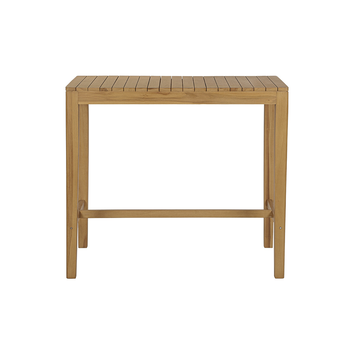 Table haute de jardin rectangulaire en bois teck massif L120 cm GILI couleur unique, MILIBOO