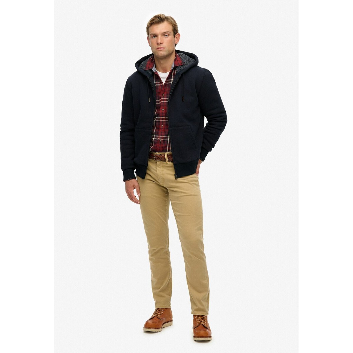 Zip-Up Hoodie navy blue, SUPERDRY