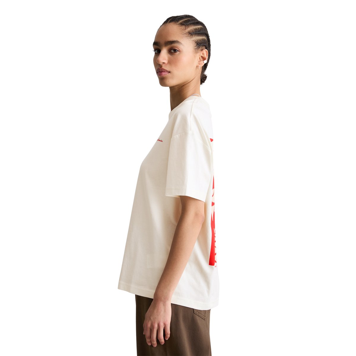 T-shirt relaxed avec impression dans le dos blanc naturel, MARC O’POLO DENIM