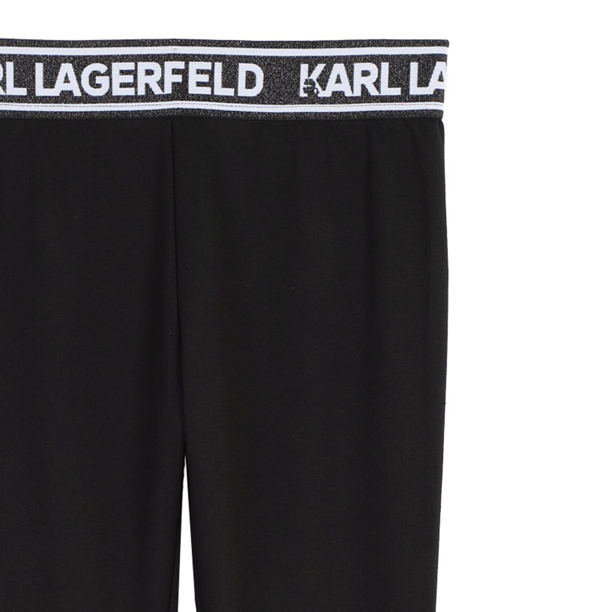 Legging avec taille métallisée black, KARL LAGERFELD KIDS