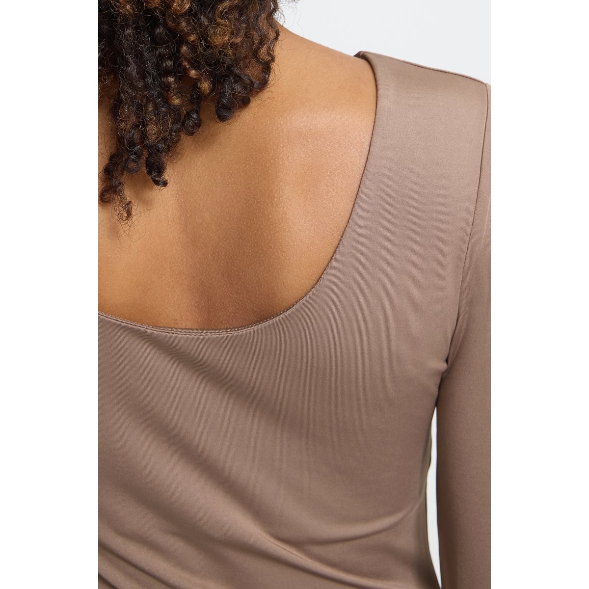 Blouse à manches longues marron toasted coconut, ICHI