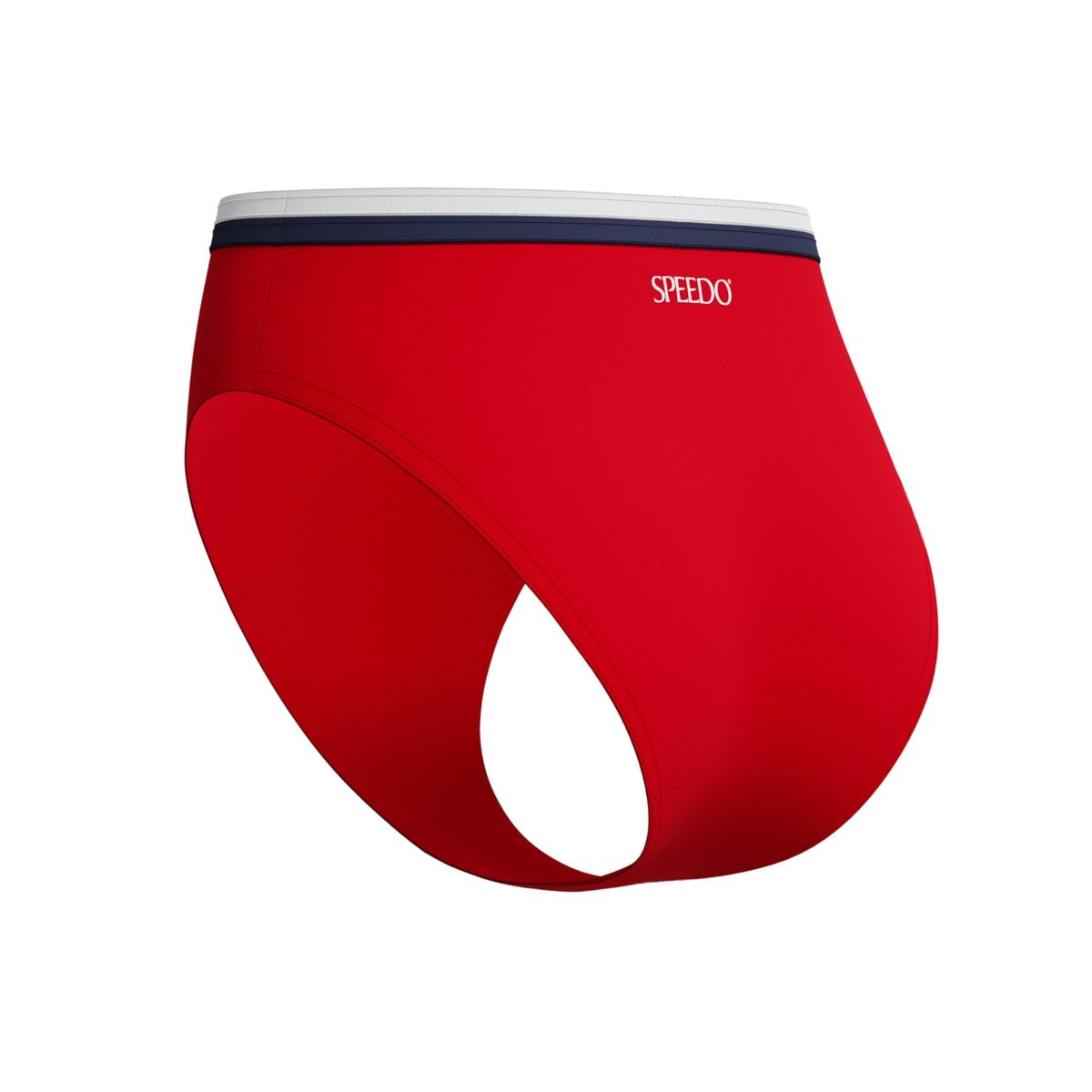Bas de maillot de bain taille haute motif/style logo rouge, SPEEDO