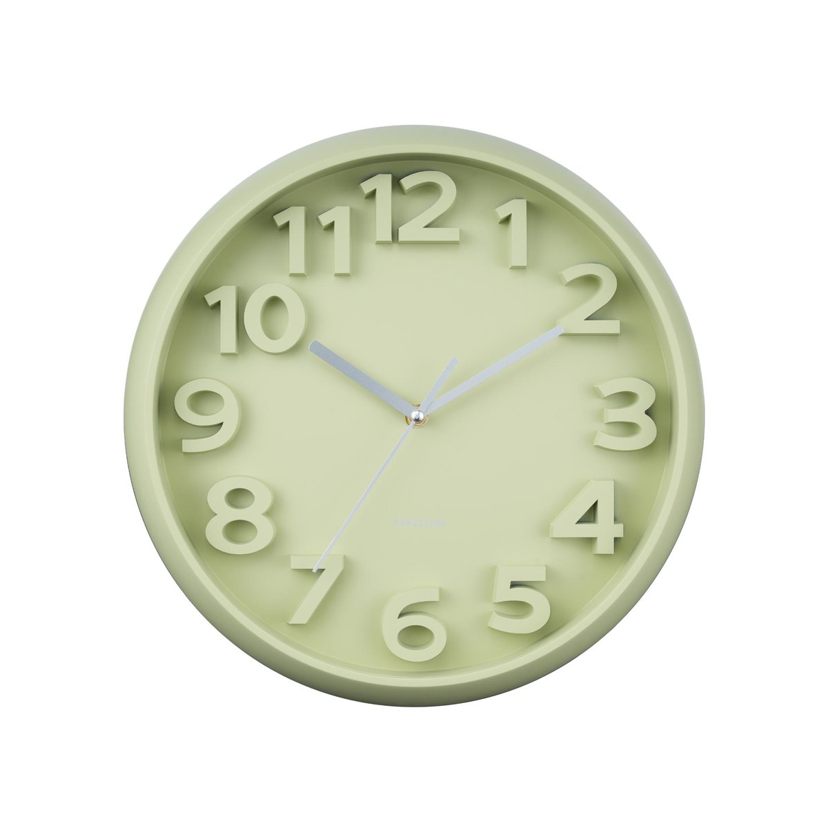Horloge Murale Polystyrène ELEVATED CLASSIC NUMBERS thé vert, KARLSSON