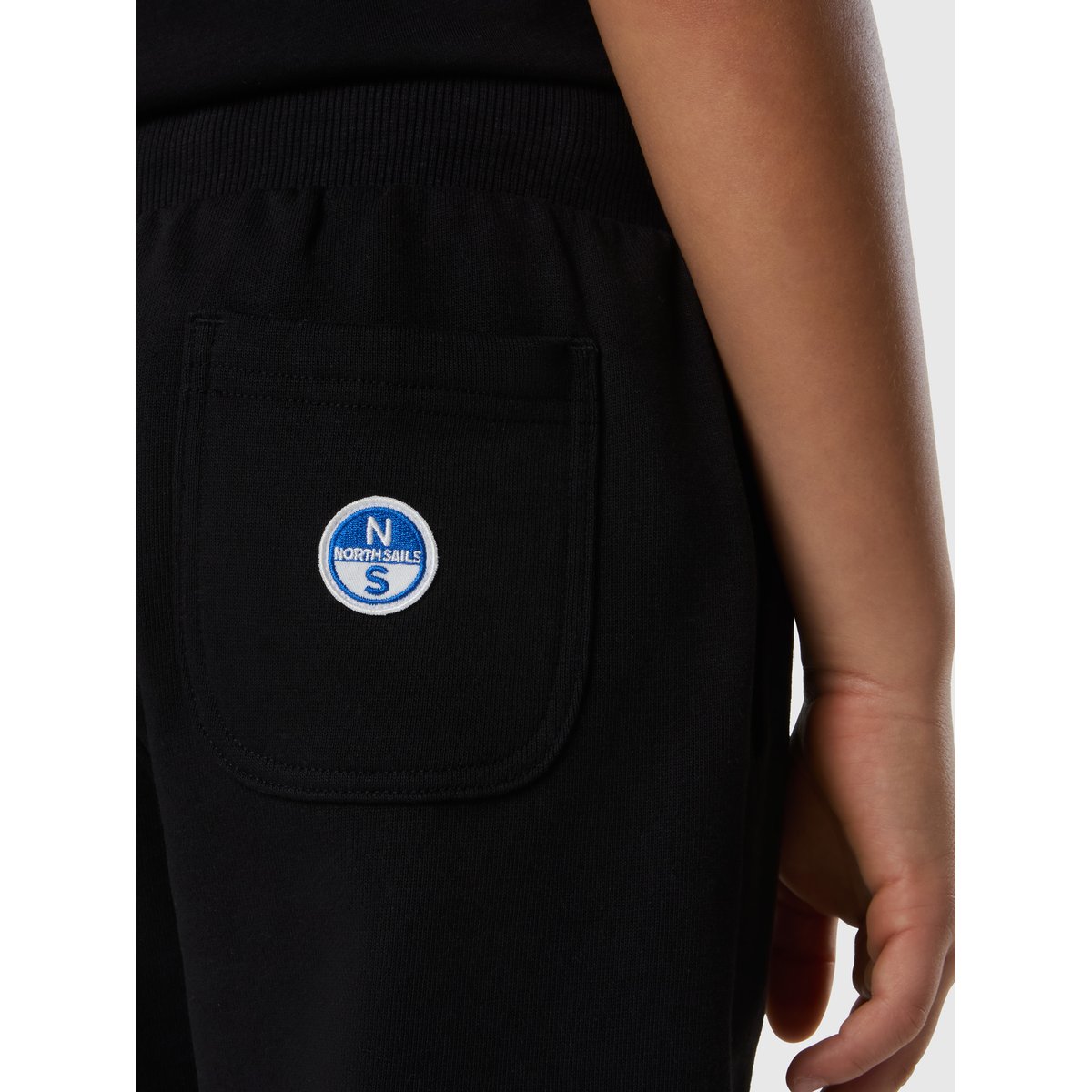 Pantalon de survêtement avec écusson de logo noir, NORTH SAILS