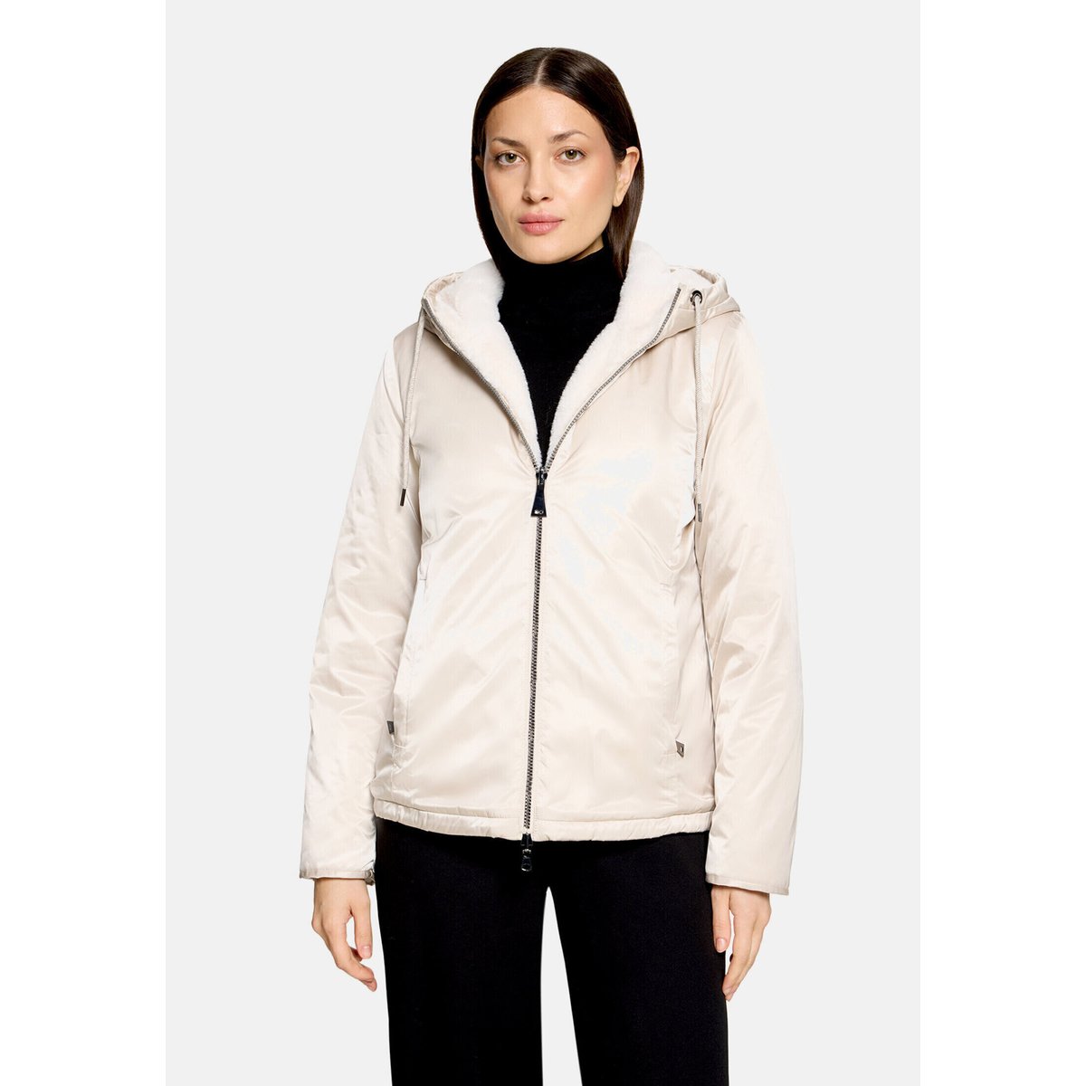 Veste réversible à capuche silky beige, BETTY BARCLAY