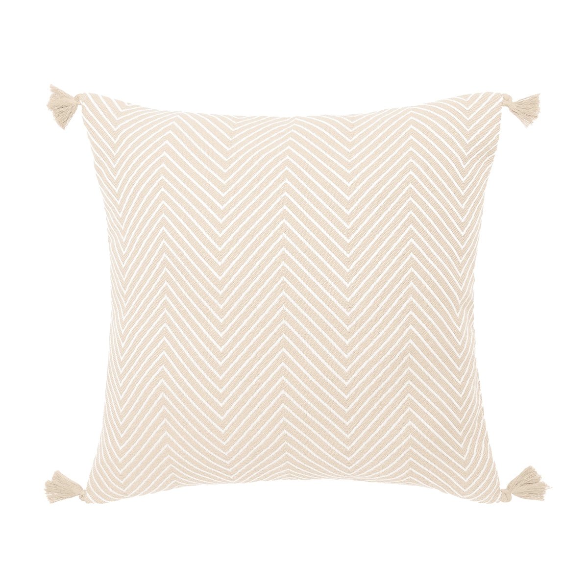 Coussin coton AMSTERDAM taupe clair, FEBRONIE