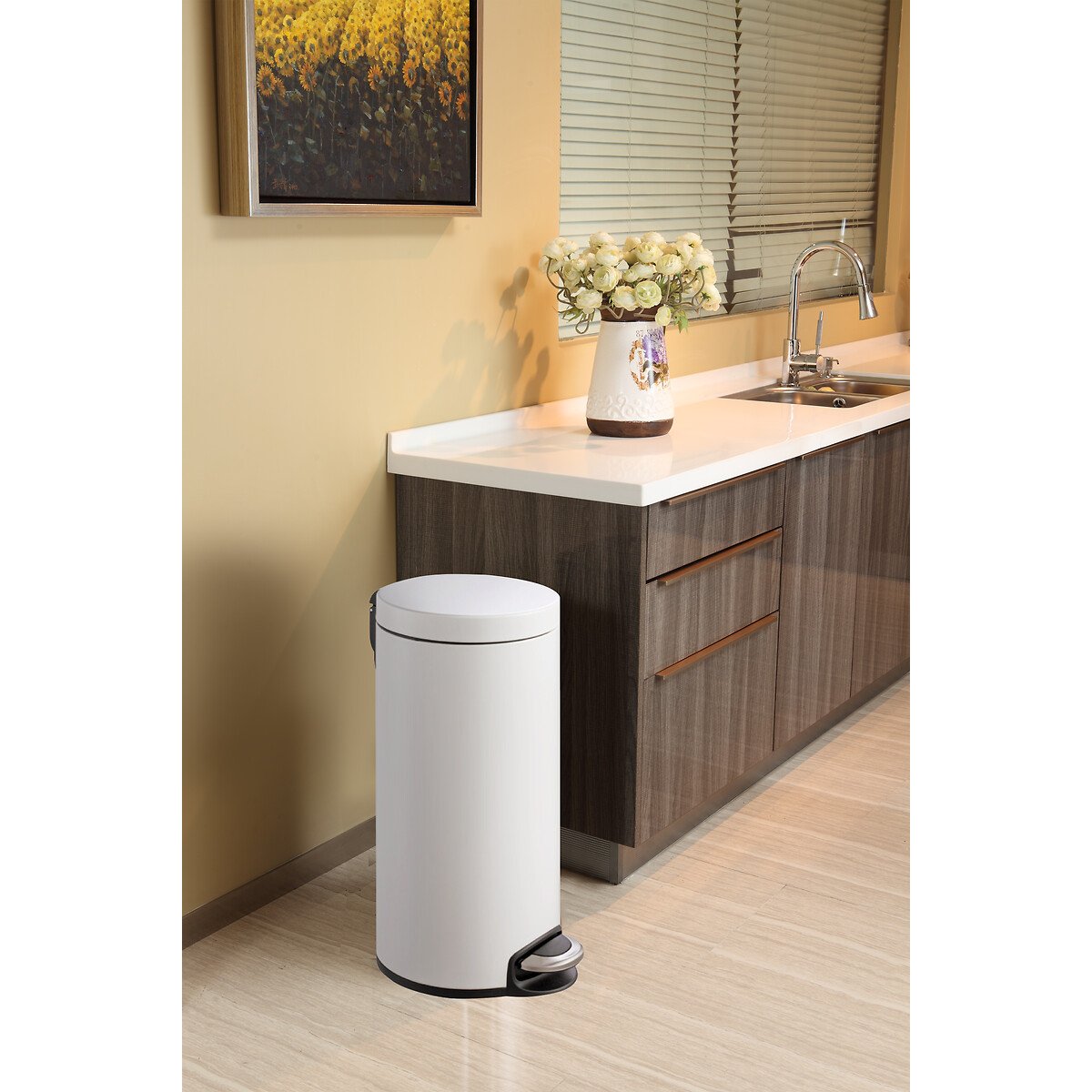 Balde de Pedal Serene 30L, EKO branco, EKO