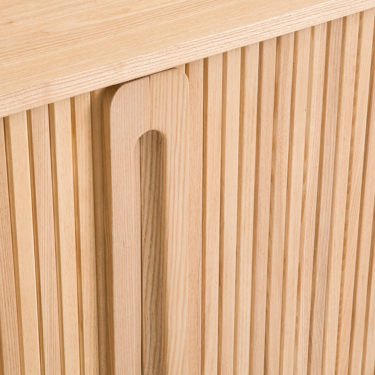 Buffet bas long 2 portes coulissantes, Wapong naturel, LA REDOUTE INTERIEURS