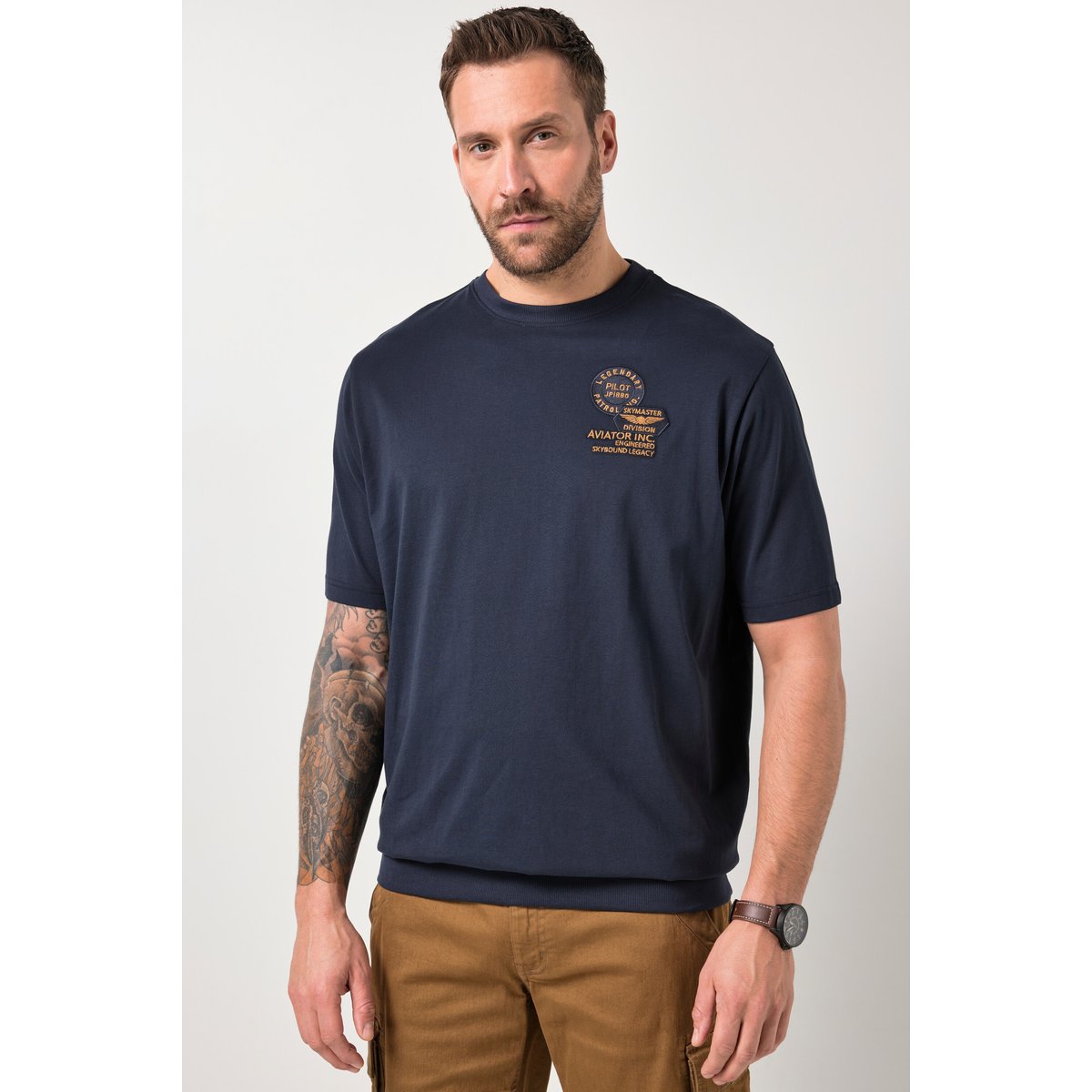 T-shirt ventre confort bleu marine, JP1880