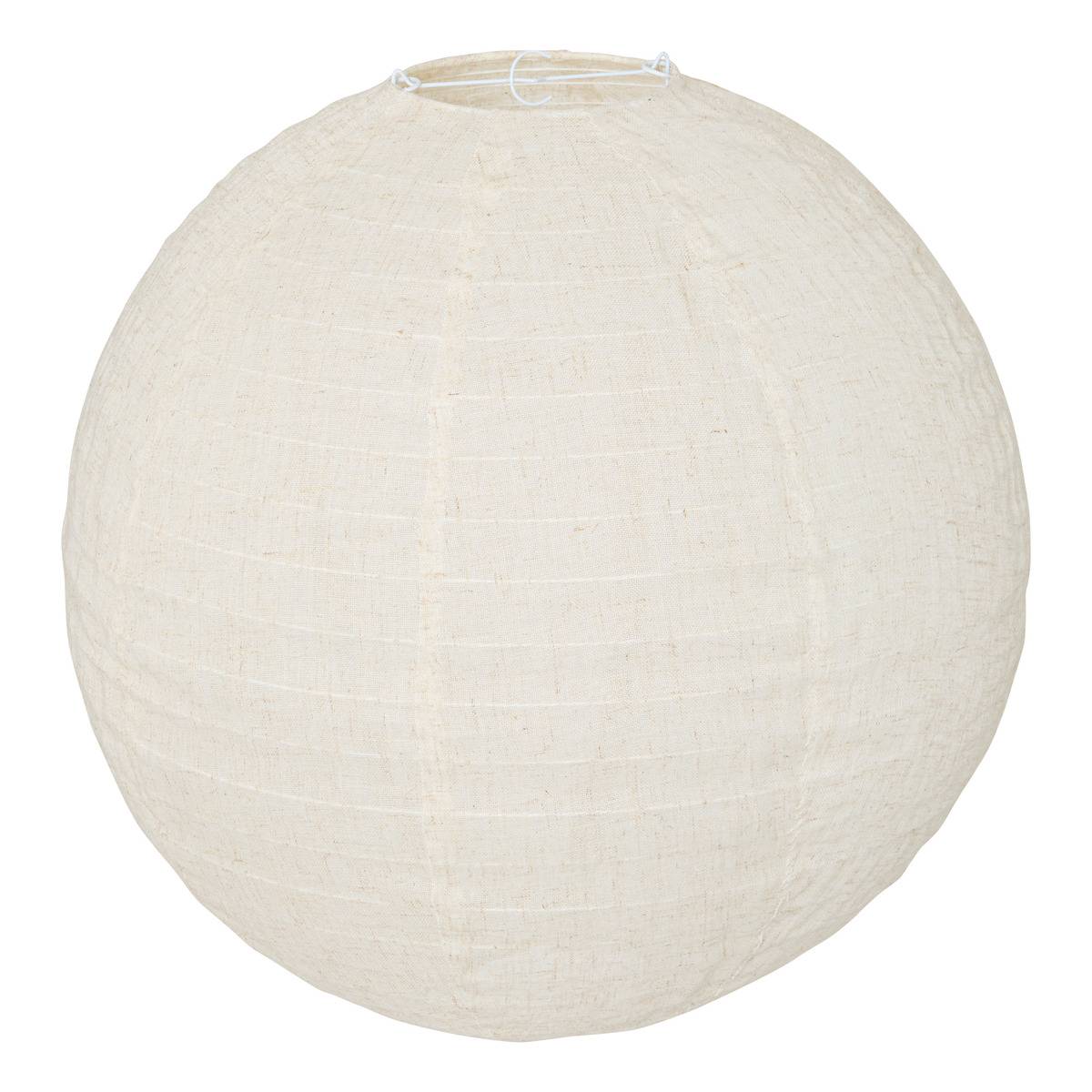 Lanterne boule en lin JORDY blanc, ATMOSPHERA