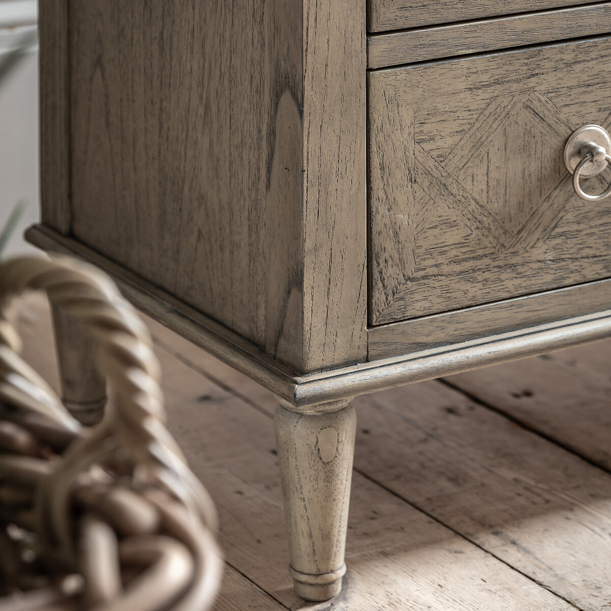 Nashik Ash Wood Parquet 5 Drawer Chest natural, ÉDITÉ