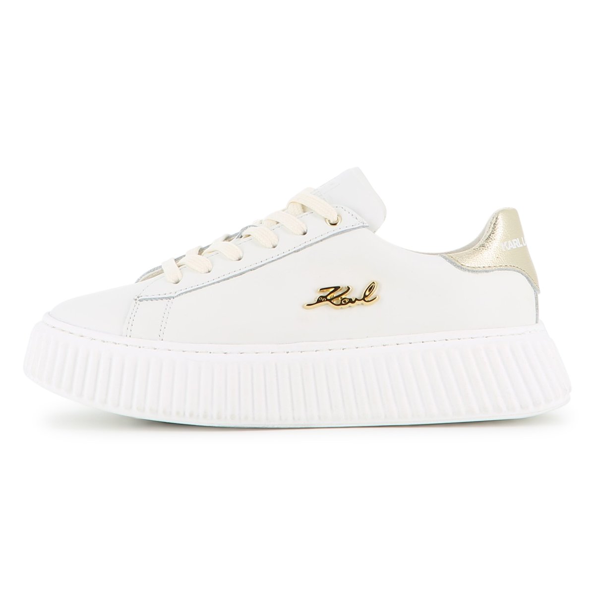 Baskets basse à lacets creme, KARL LAGERFELD KIDS