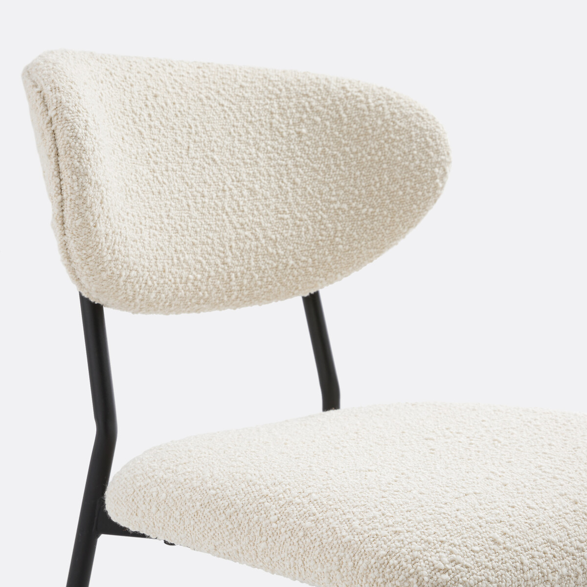 Lot de 2 chaises tissu bouclette, Galmo ecru, LA REDOUTE INTERIEURS