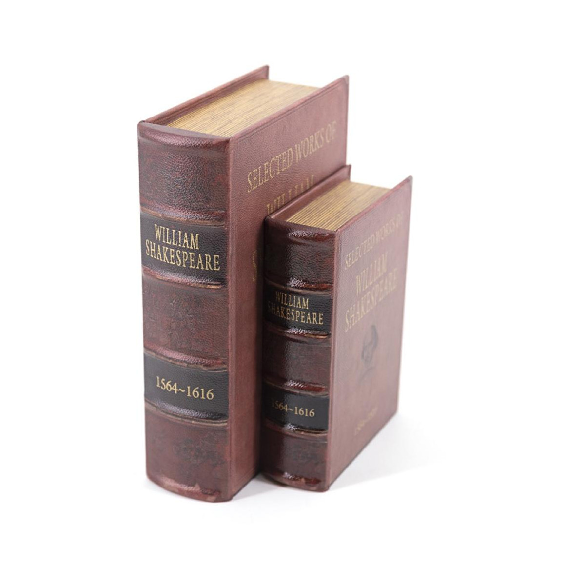 Livre william shakespeare carton similicuir rouge, DECORATION D’AUTREFOIS