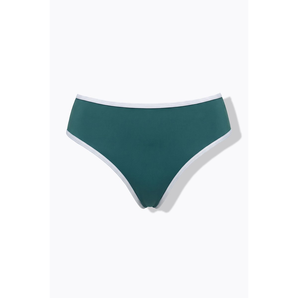 Bas de bikini sculptant à taille haute et vert foncé, STUDIO UNTOLD
