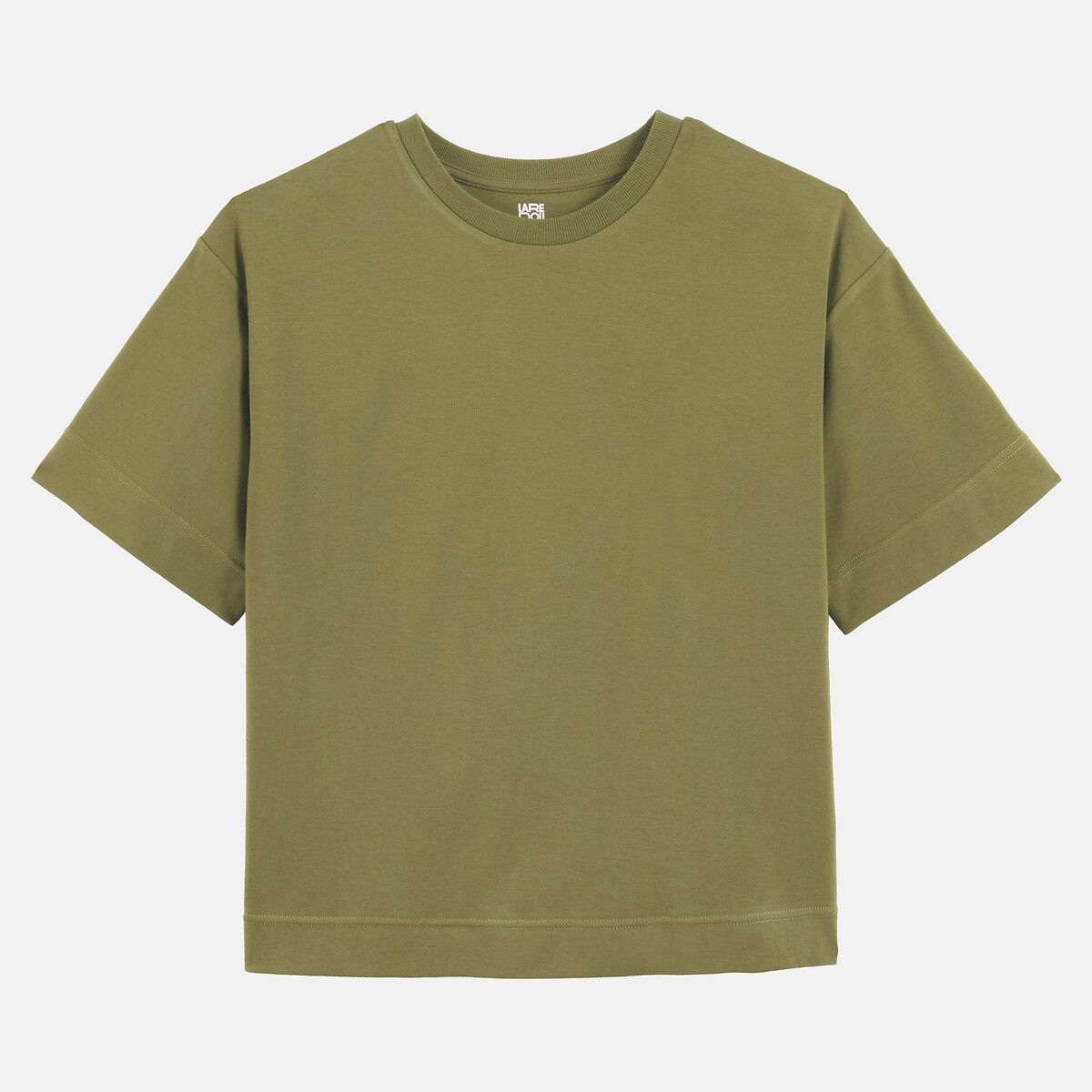 Loszittend katoenen T-shirt, Signature PAUL kakigroen  , LA REDOUTE COLLECTIONS