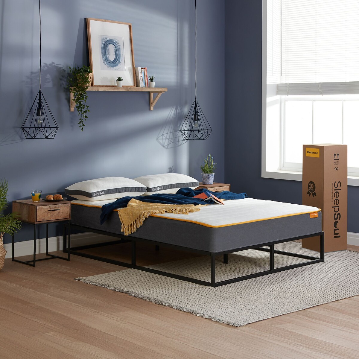 SleepSoul Balance Pocket Mattress white/grey, SLEEPSOUL