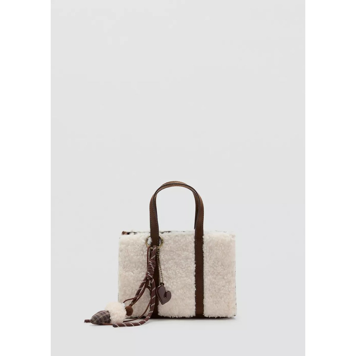 Mini sac en fausse peau lainée sable, MANGO KIDS