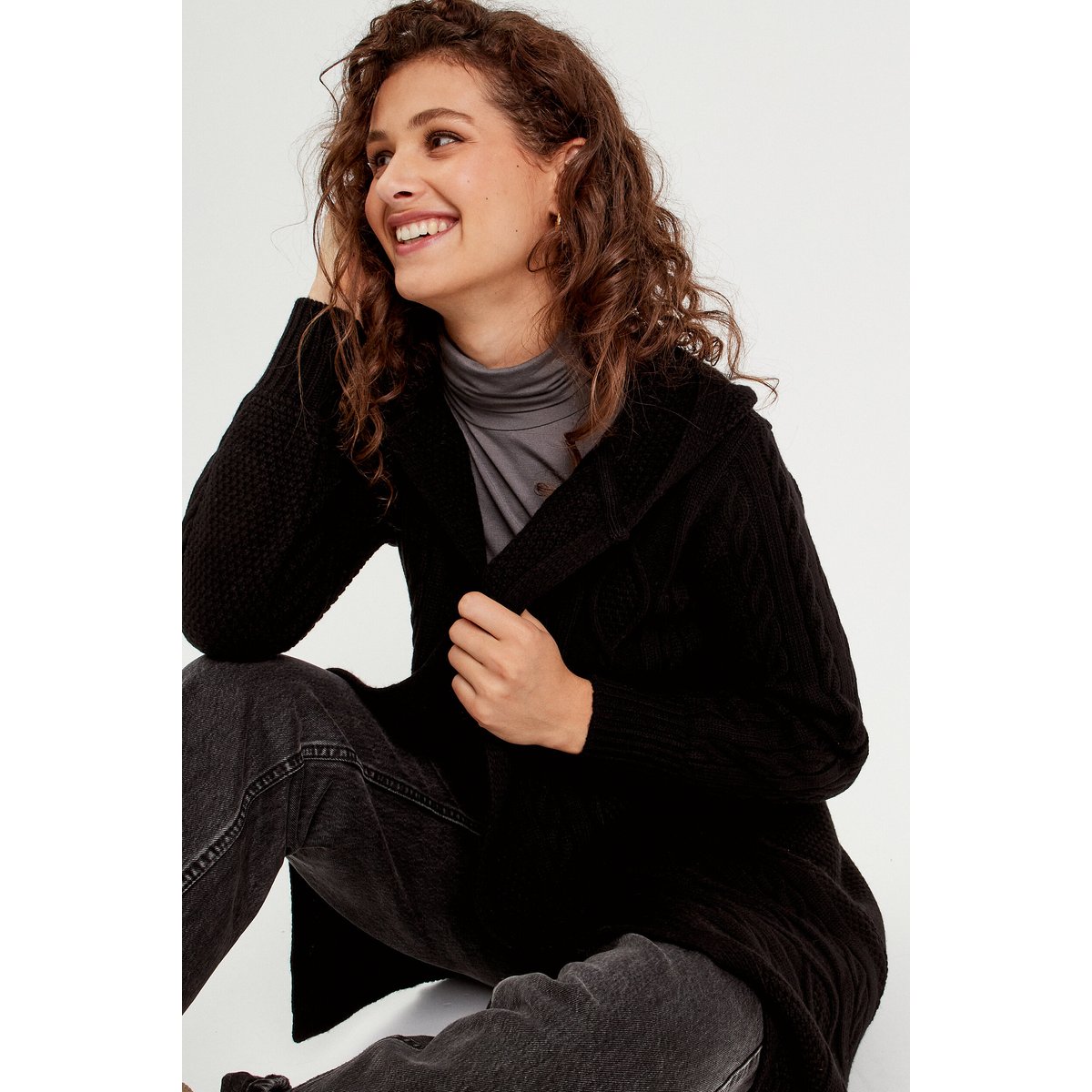 Gilet manches longues noir, CACHE CACHE