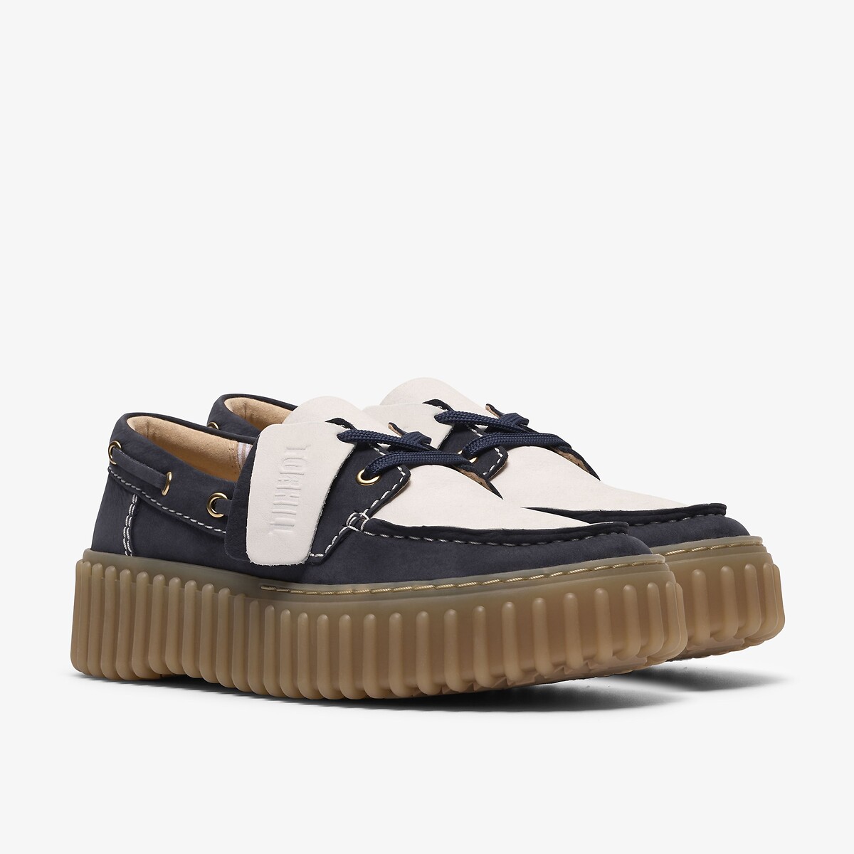 Chaussures bateau en nubuck, TORHILL BOAT bleu marine, CLARKS