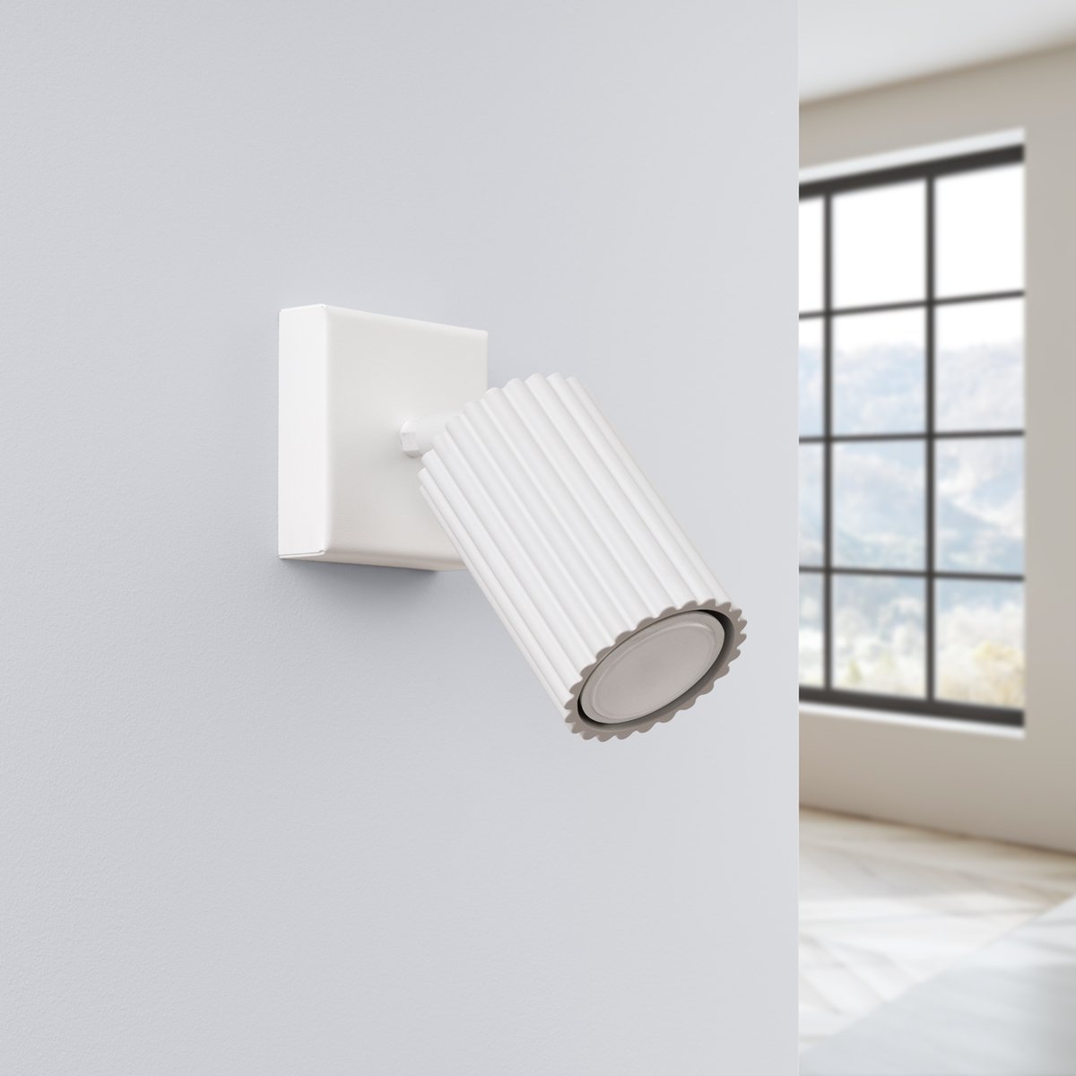 Applique Aluminium Blanc GU10 1 Karbon blanc, EDEN