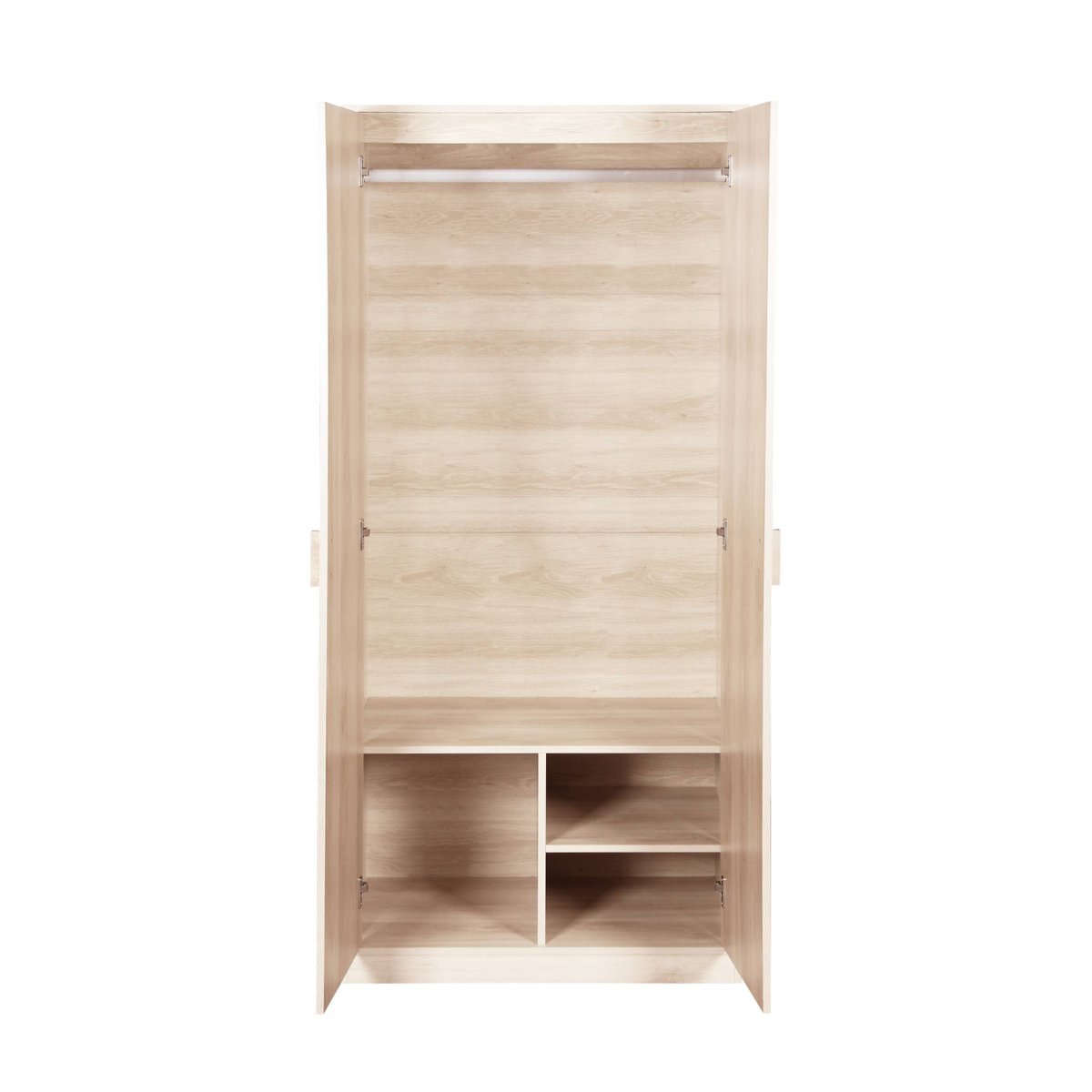 Armoire dressing décor bois 1 penderie 2 portes LINEAR naturel, SWEEEK