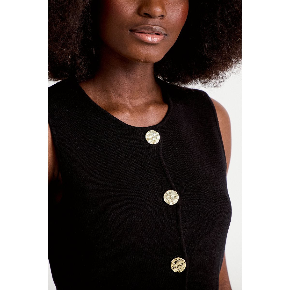 Gilet sans manches cropped noir, CACHE CACHE