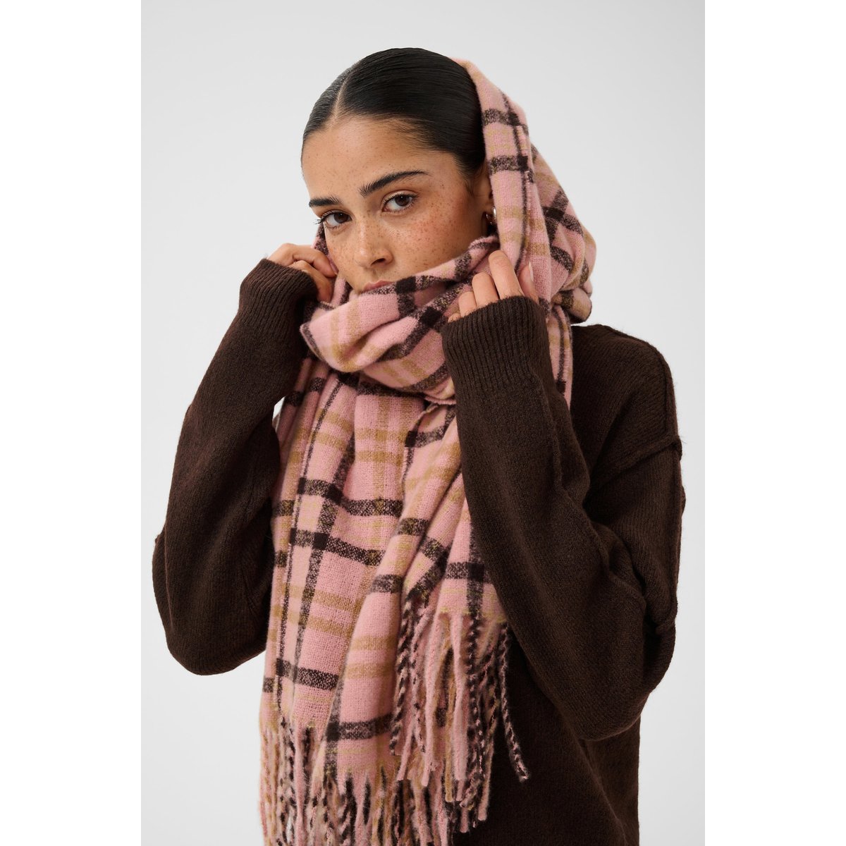 Écharpe rose pink/multi check, KAFFE