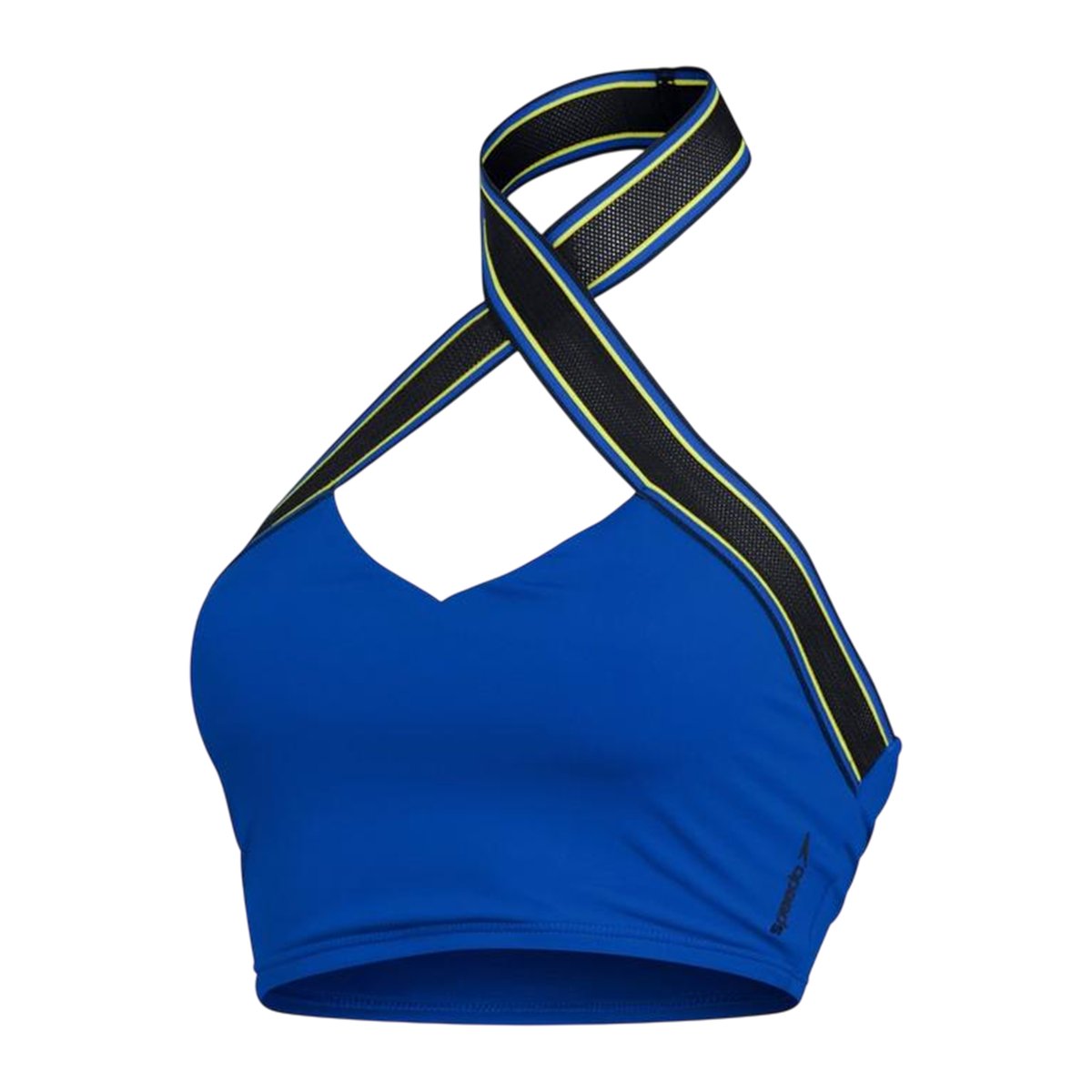 Haut de maillot de bain à dos nu motif/style rayures bleu, SPEEDO