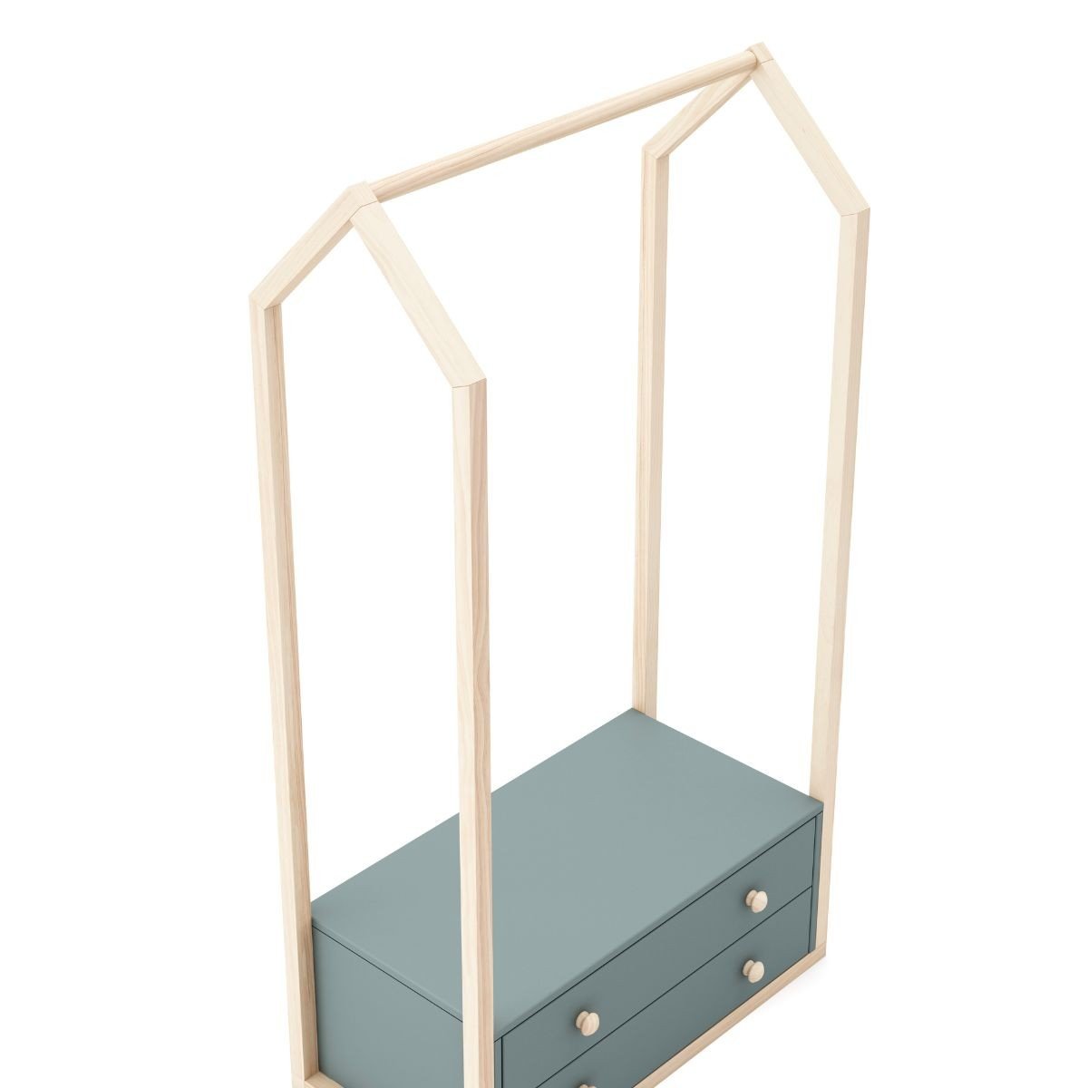 Penderie 2 Tiroirs L80 cm - Esteban vert, CALICOSY