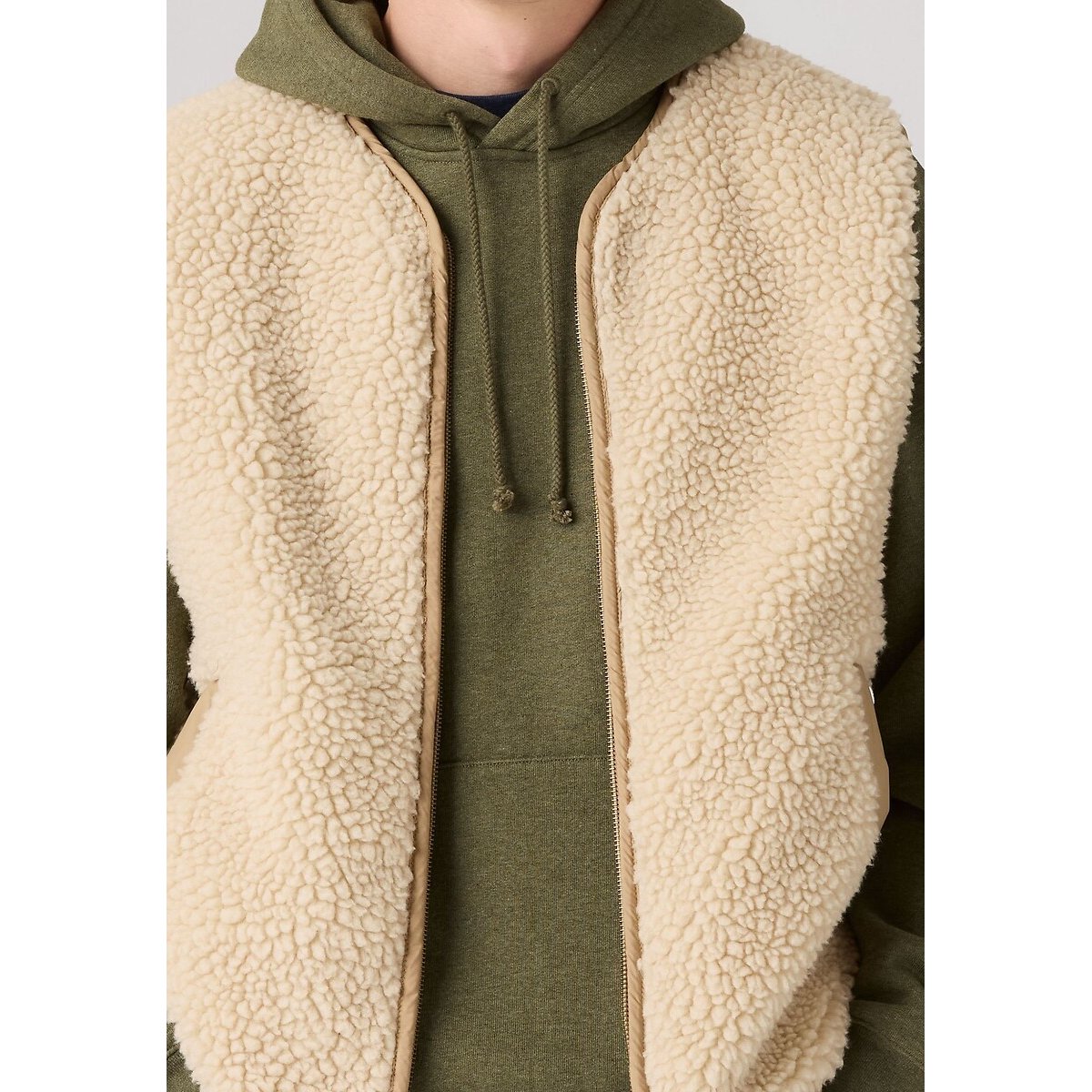 Veste en sherpa, sans manches, SEACLIFF crème, LEVI'S