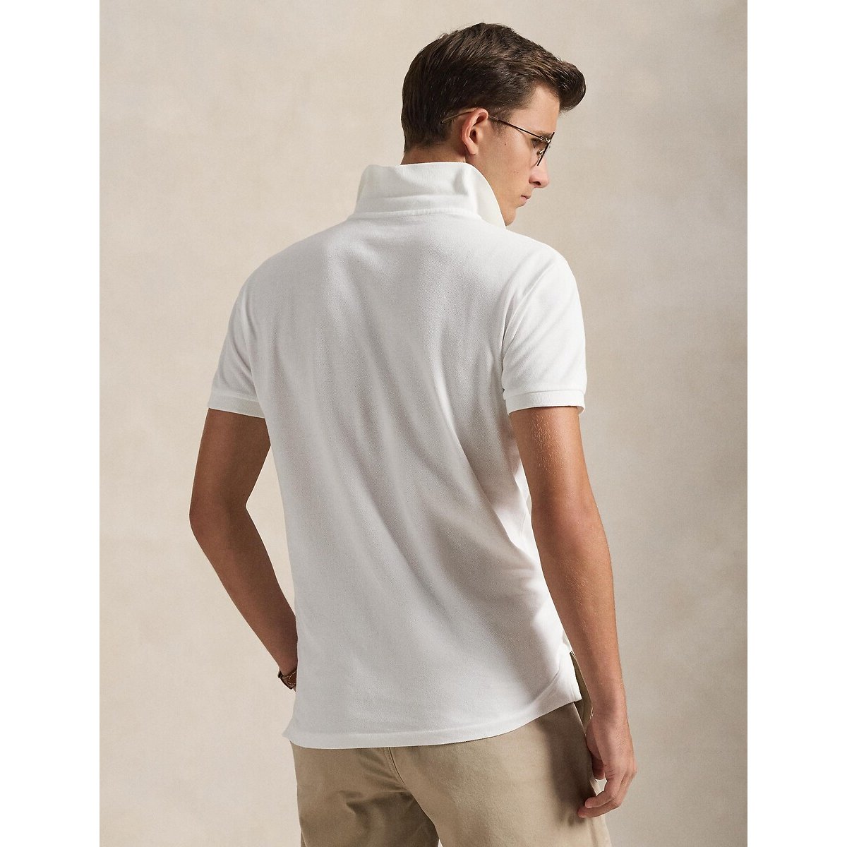 Slim Fit Cotton Pique Polo Shirt white, POLO RALPH LAUREN