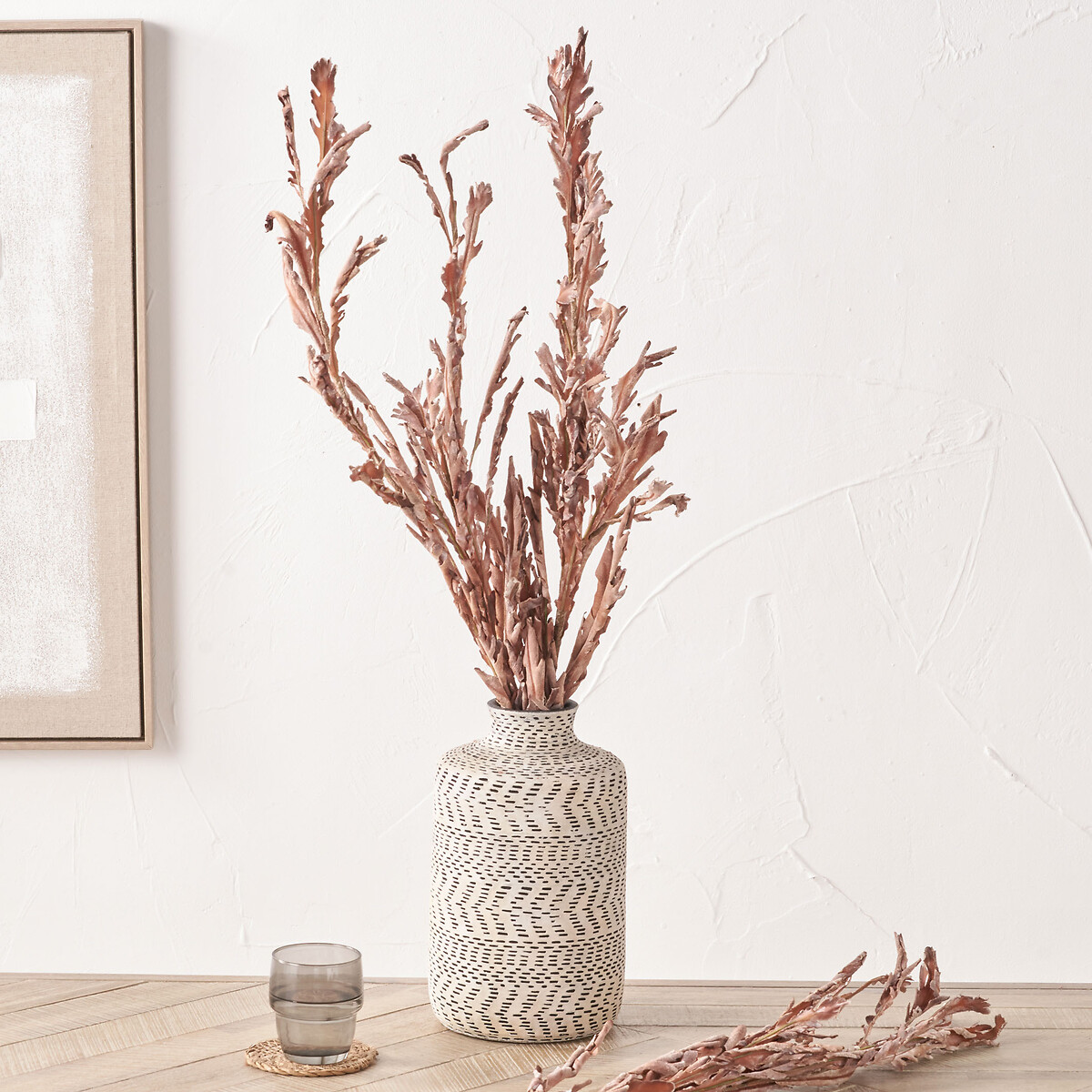 Set of 6 109cm Mulberry Brown Autumn Leaf Stems brown , ÉDITÉ