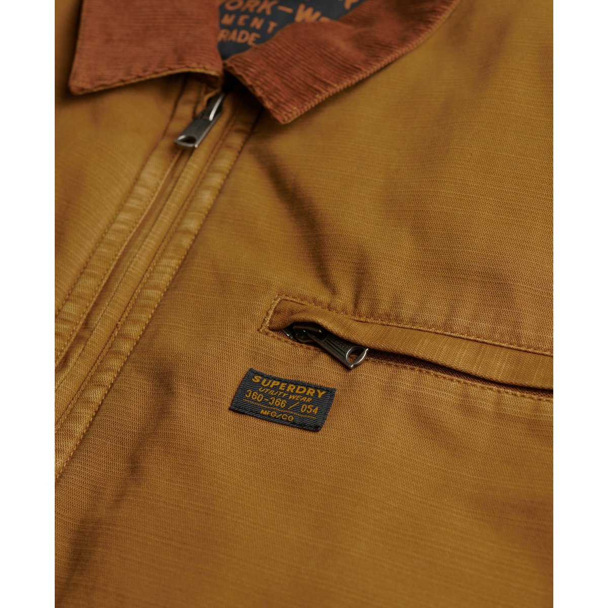 Veste Workwear Ranch coupe décontractée marron denim co tobacco, SUPERDRY